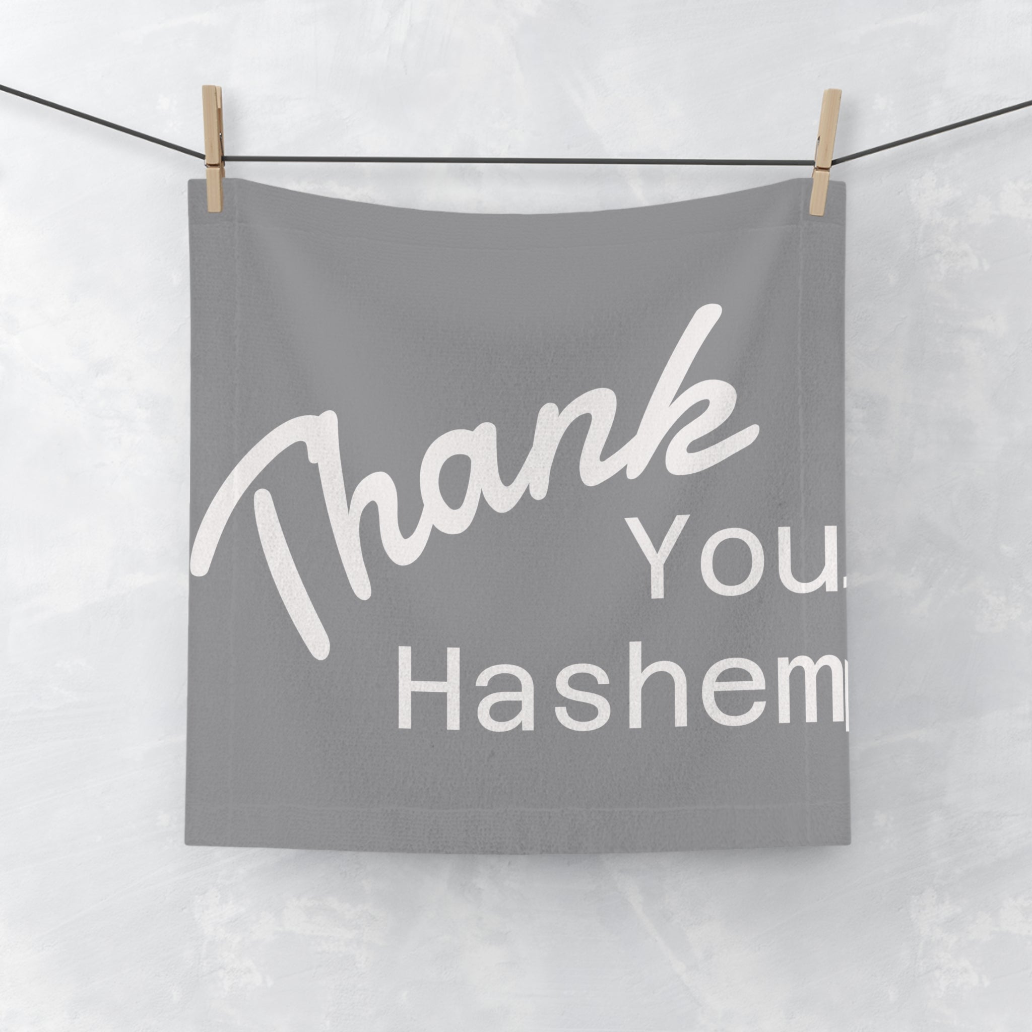 Thank You Hashem Face Towel — Jewish Gratitude Prayer Hand Towel