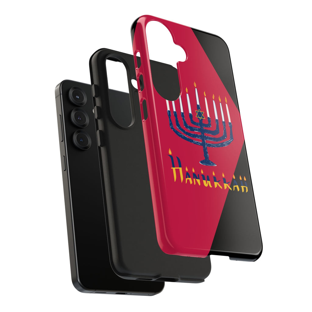 Hanukkah Menorah Tough Phone Case — Protective Holiday Phone Cover
