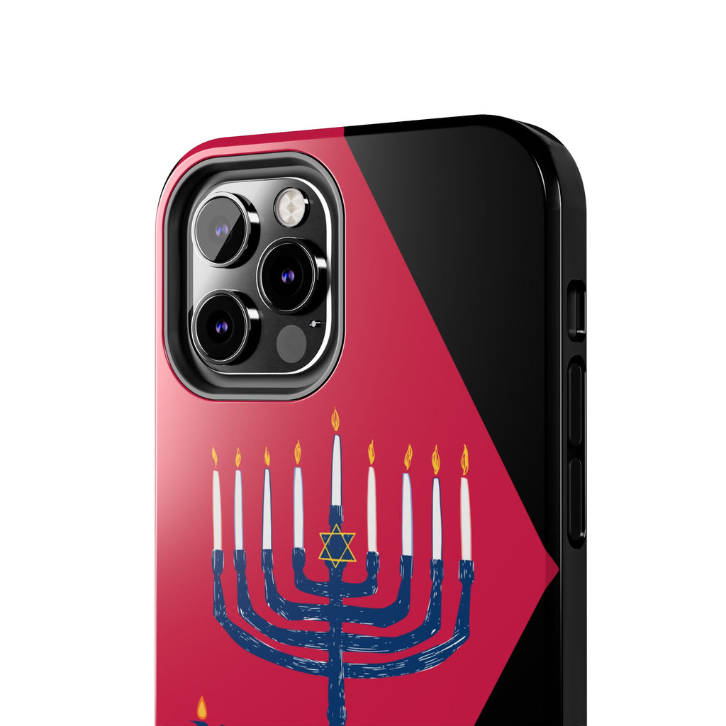 Hanukkah Menorah Tough Phone Case — Protective Holiday Phone Cover