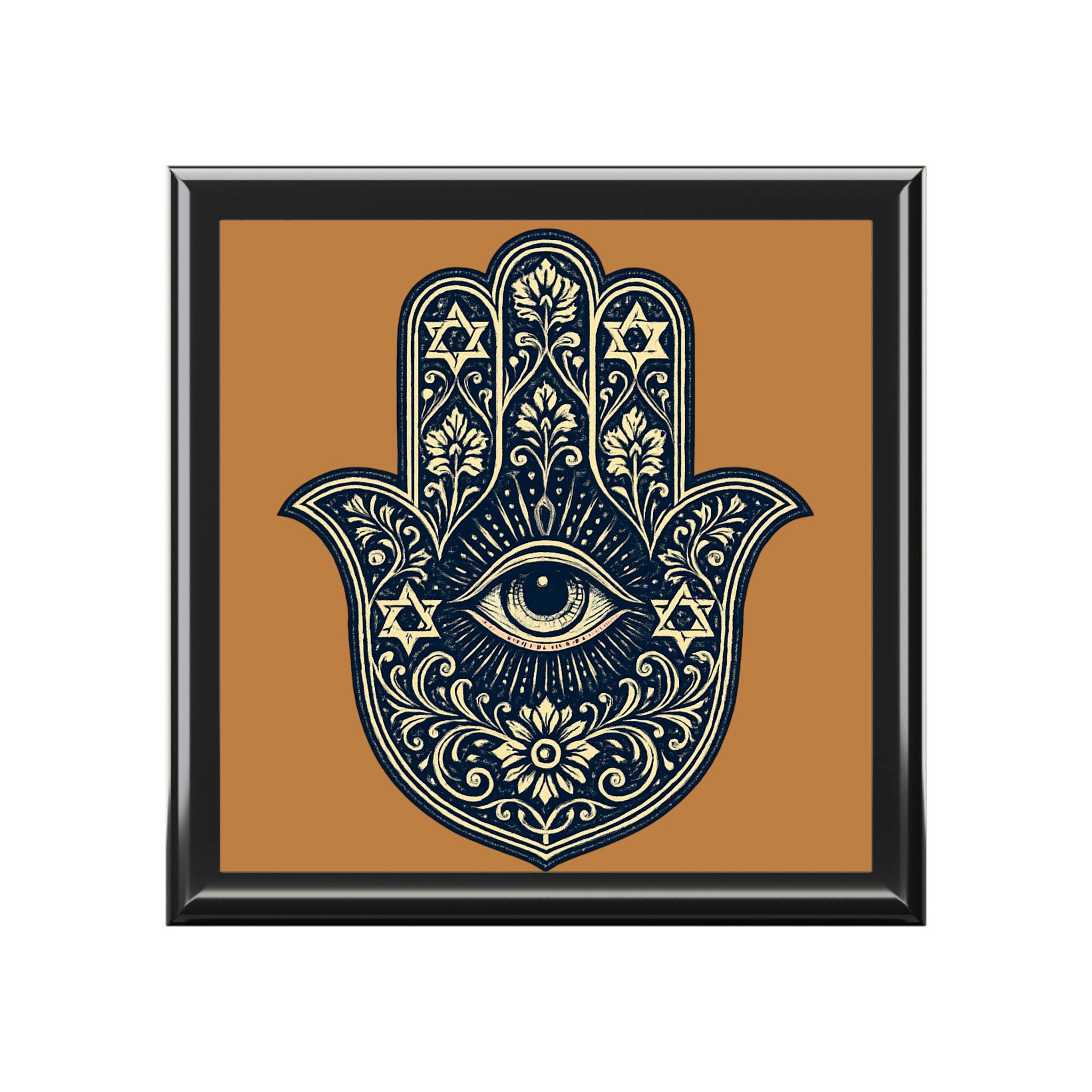 Hamsa Hand Jewelry Box – Protective Evil Eye Trinket Organizer