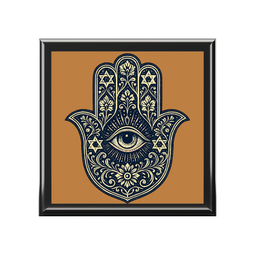 Hamsa Hand Jewelry Box – Protective Evil Eye Trinket Organizer