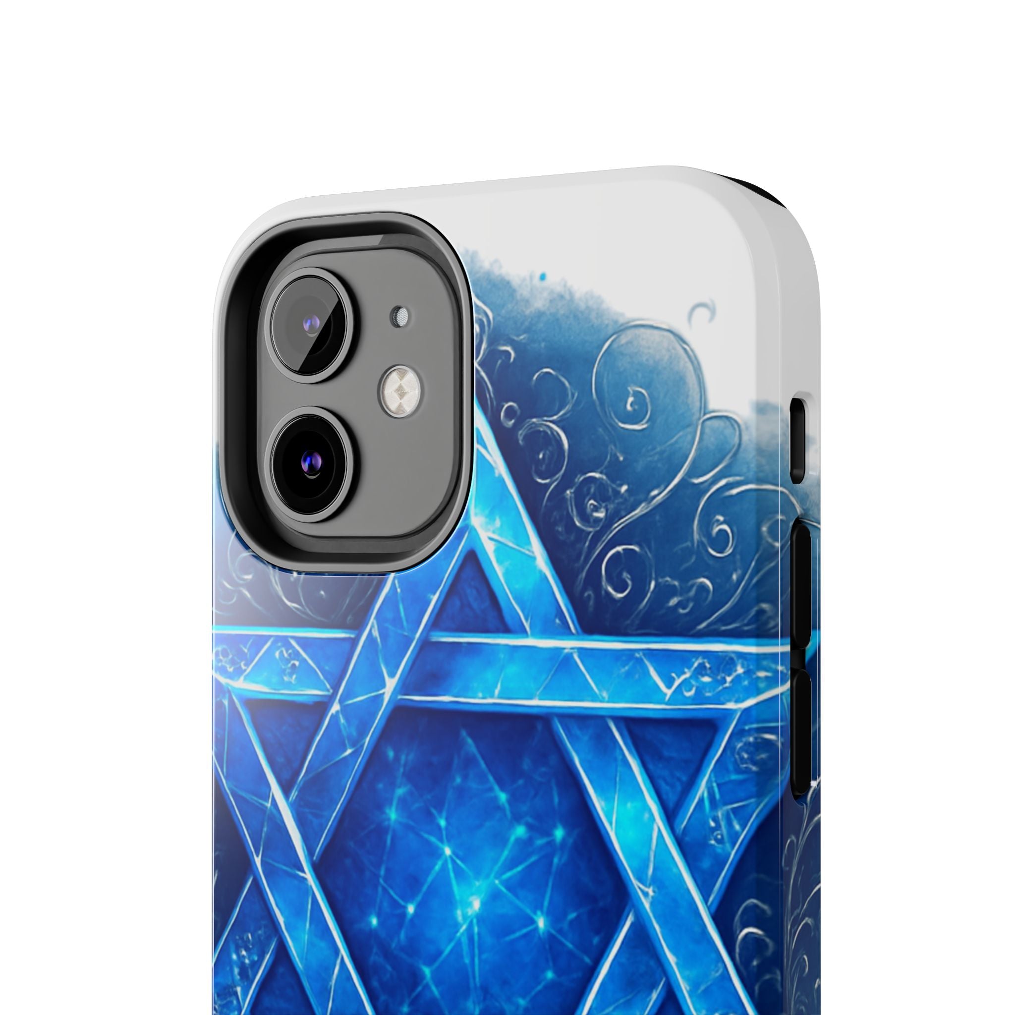 Jewish Star of David Blue Watercolor Tough Phone Case — Protective Jewish Symbol Phone Cover