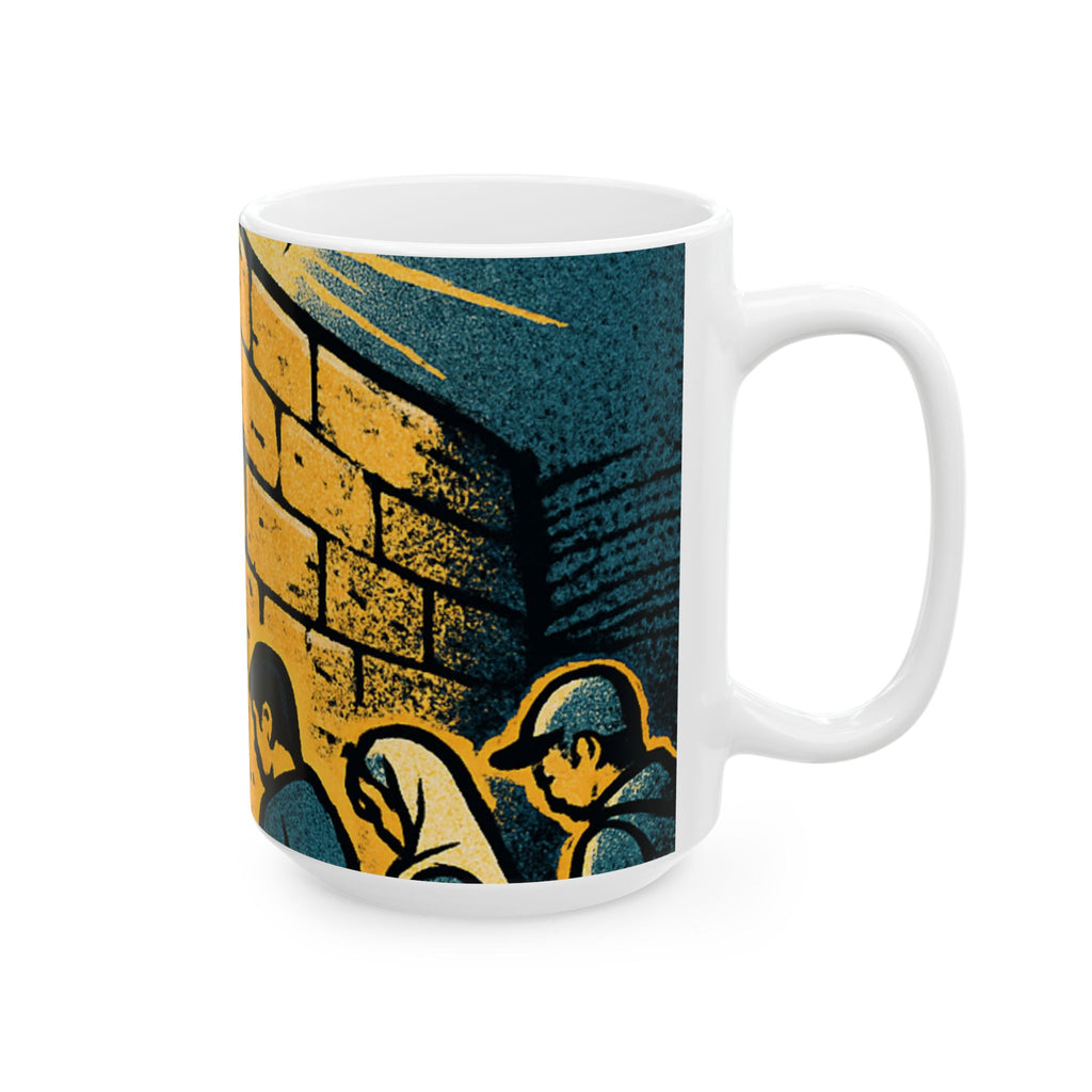 Western Wall Ceramic Mug — Jewish Jerusalem Kotel Design (11oz & 15oz)