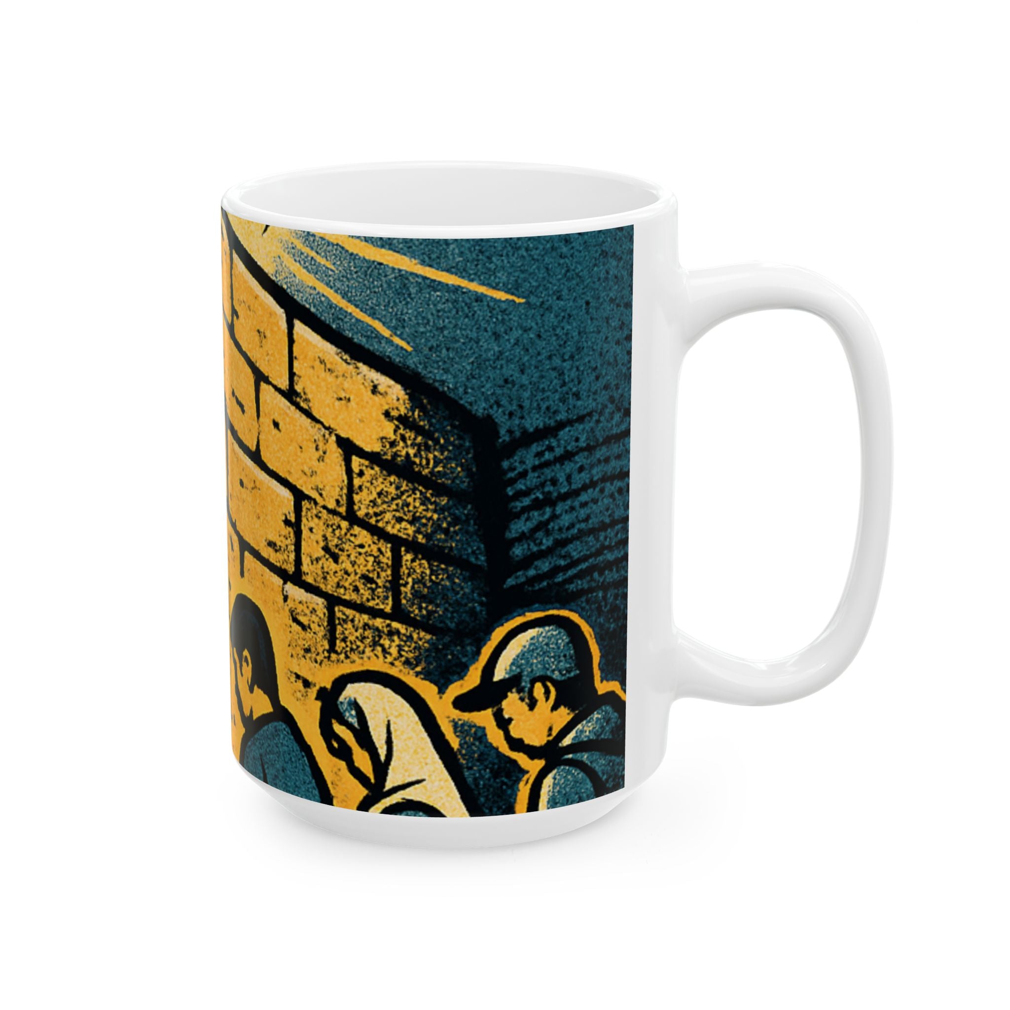 Western Wall Ceramic Mug — Jewish Jerusalem Kotel Design (11oz & 15oz)