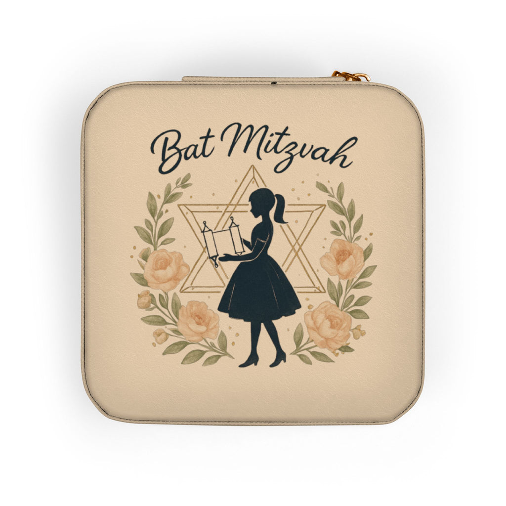 Bat Mitzvah Jewelry Travel Case – Compact Pink Keepsake Organizer