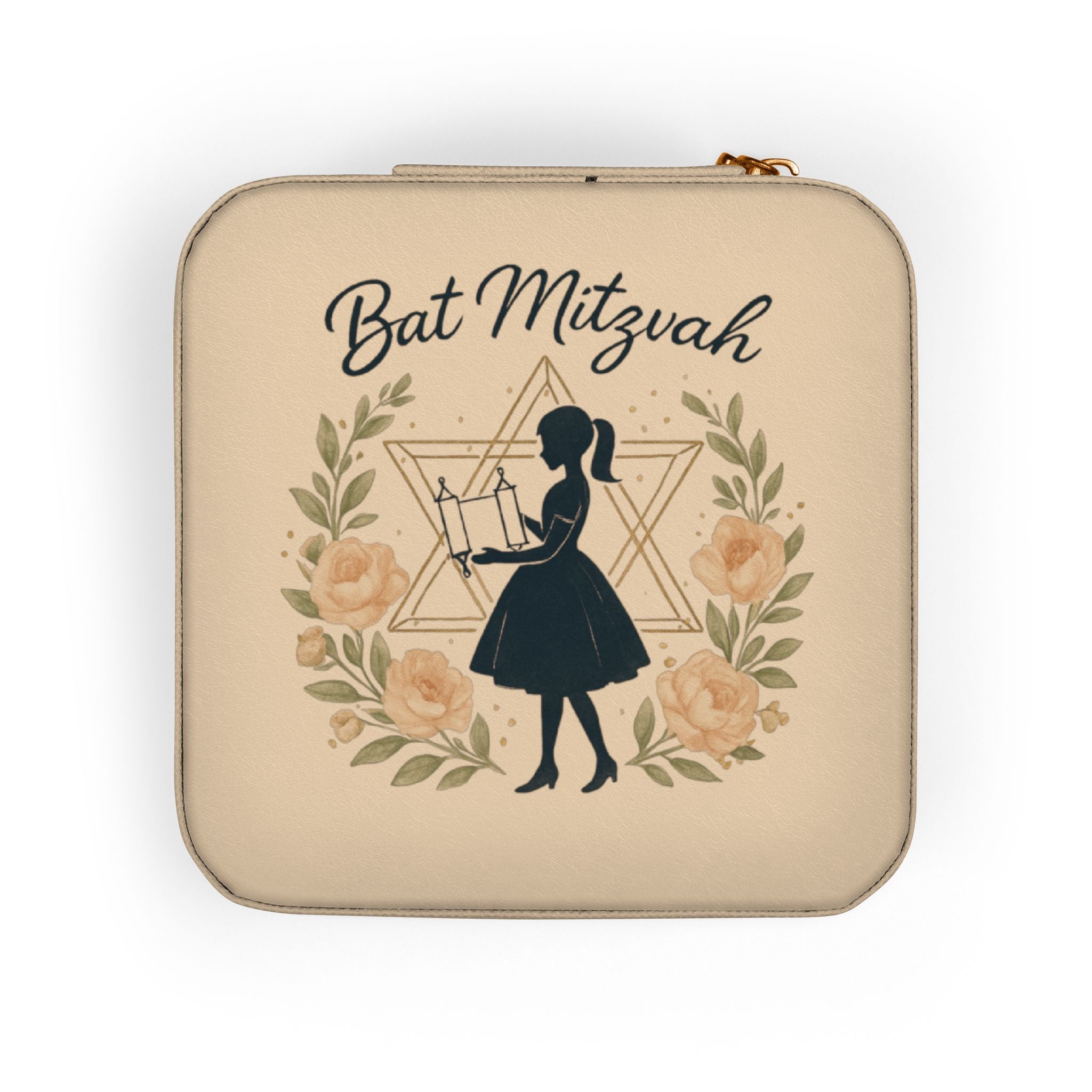 Bat Mitzvah Jewelry Travel Case – Compact Pink Keepsake Organizer