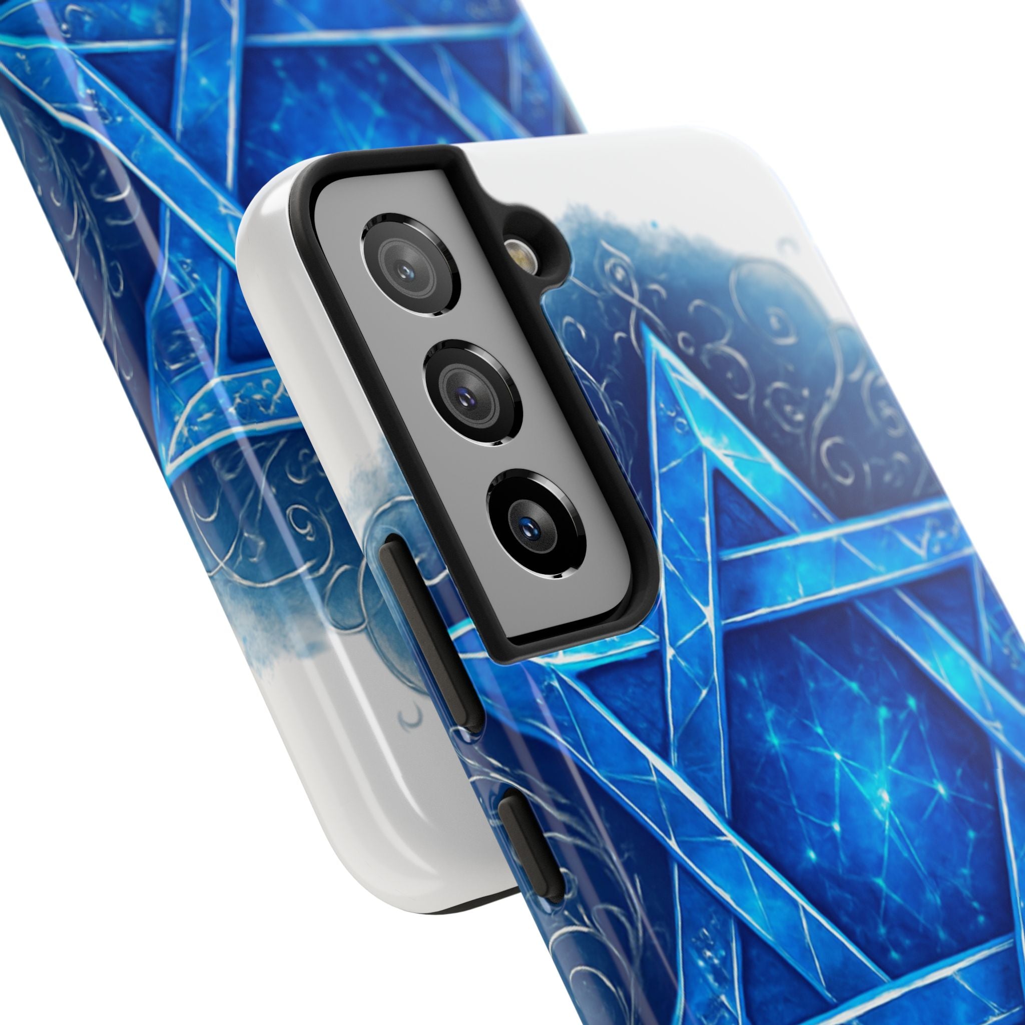 Jewish Star of David Blue Watercolor Tough Phone Case — Protective Jewish Symbol Phone Cover