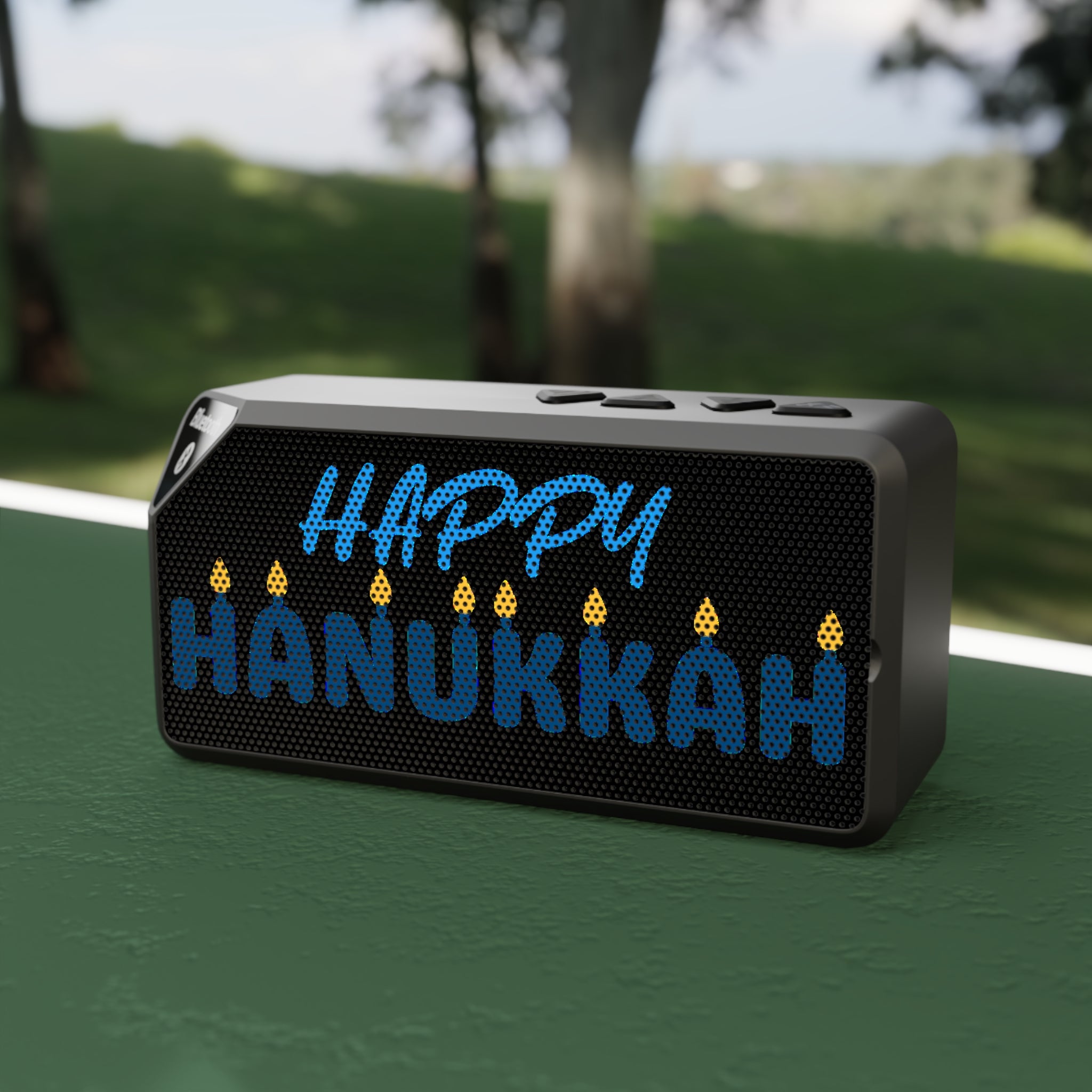 Bluetooth Speaker — "Happy Hanukkah" Holiday Portable Speaker