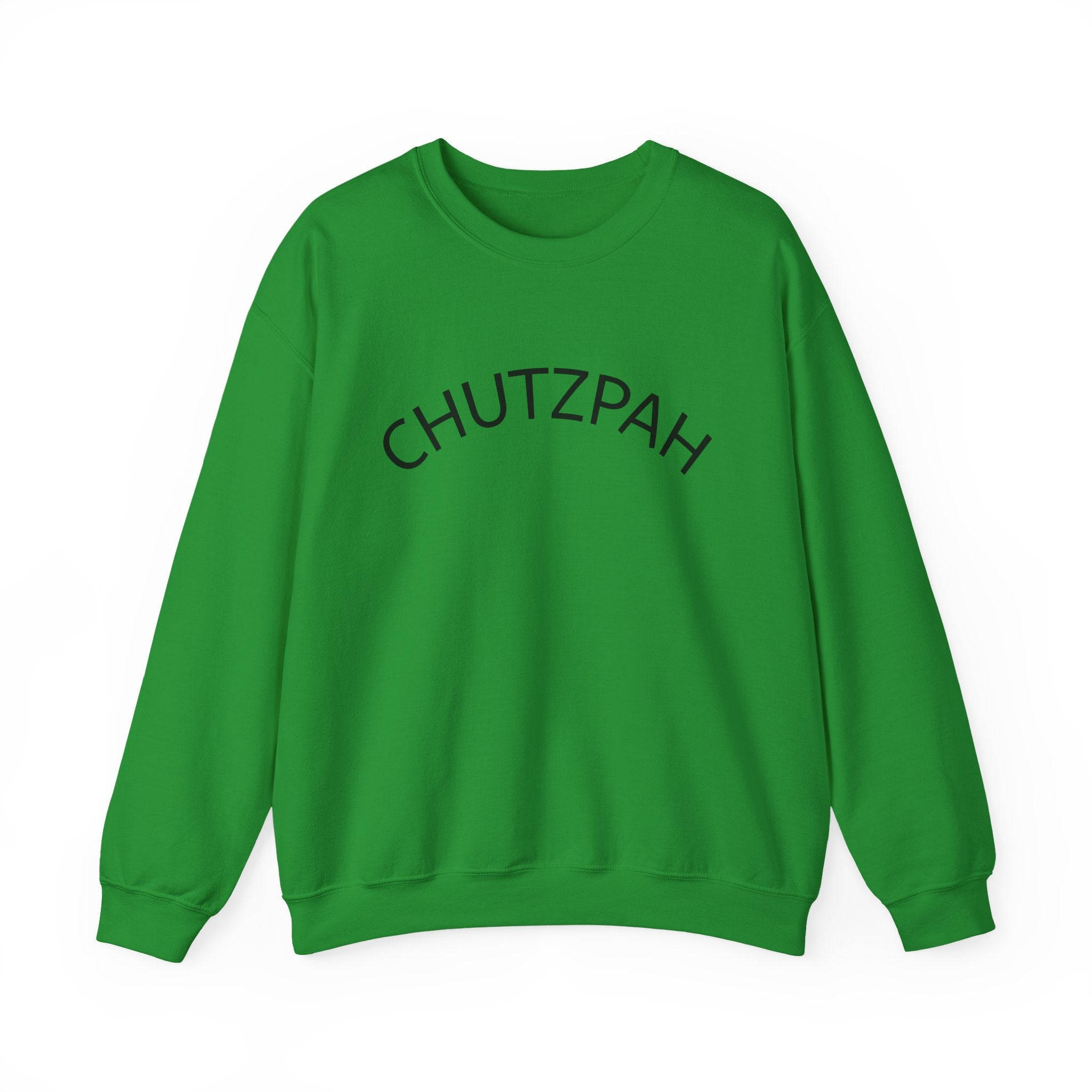 Jewish Chutzpah Crewneck Sweatshirt — Bold Jewish Pride Pullover