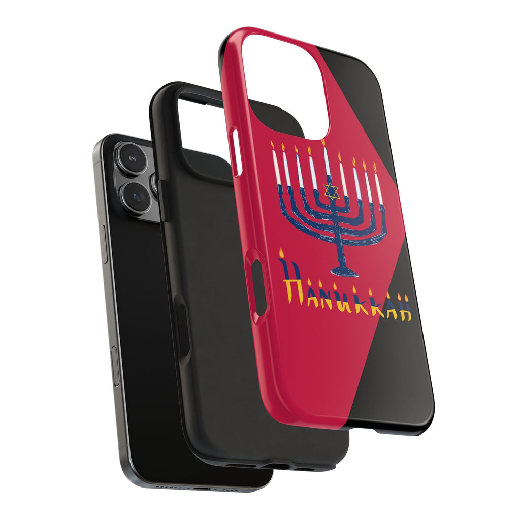 Hanukkah Menorah Tough Phone Case — Protective Holiday Phone Cover