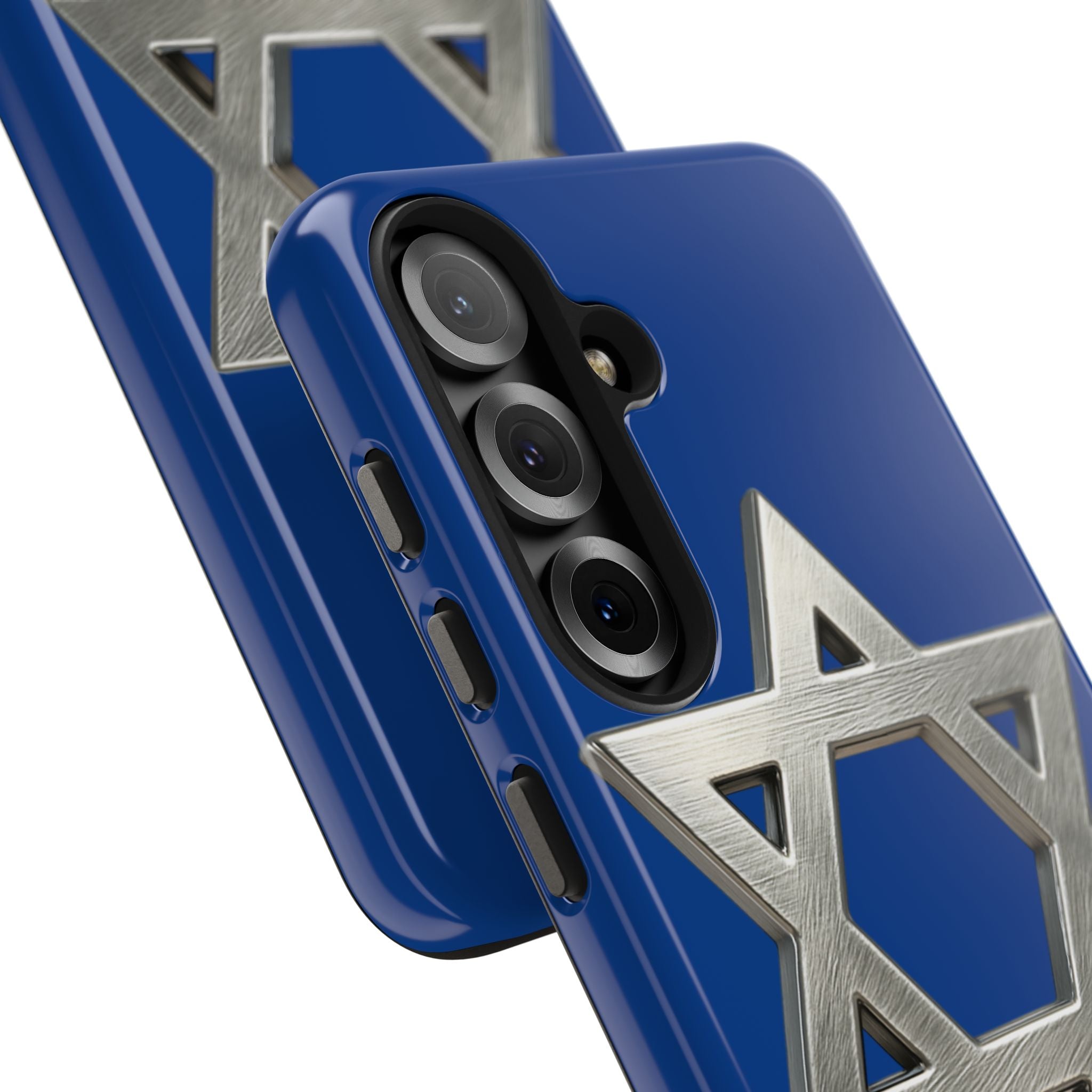 Jewish Blue Phone Case with Silver Star of David – Tough Protective Jewish Religious Design