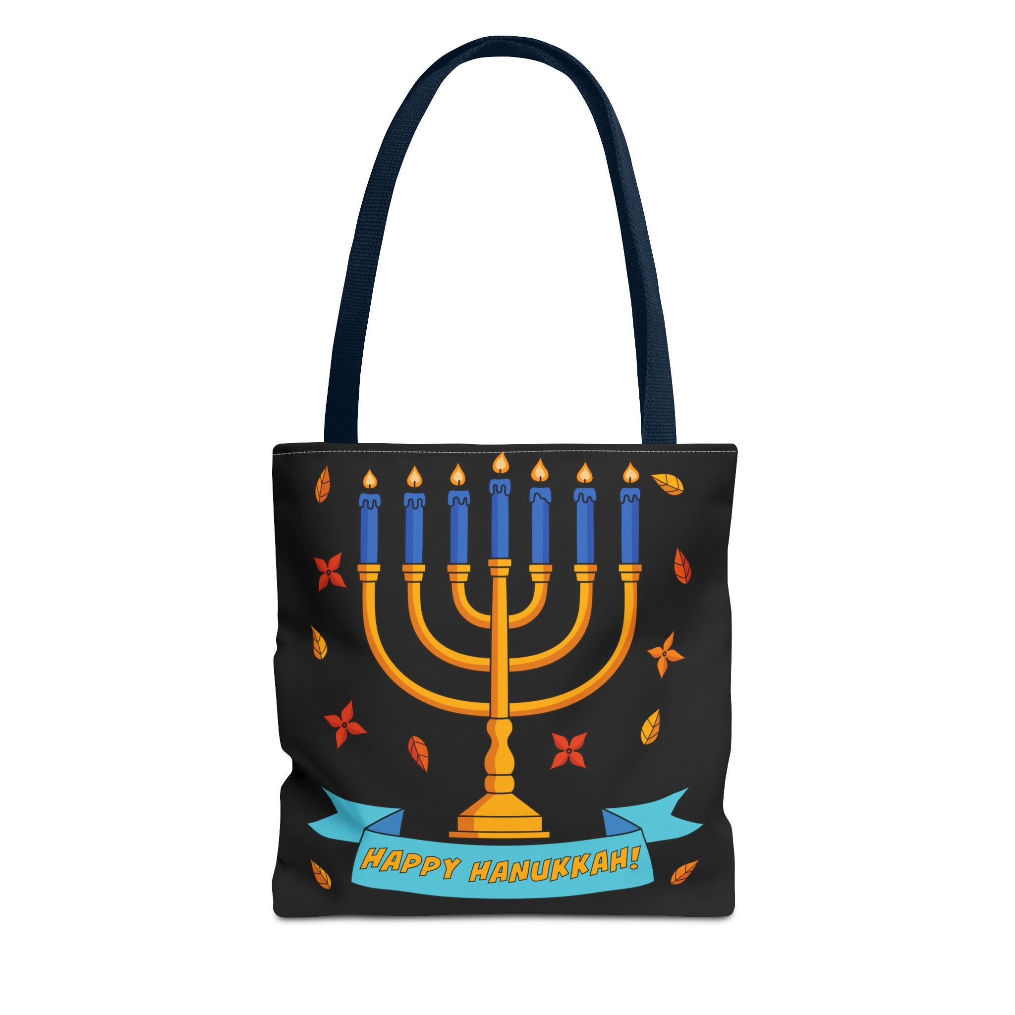 Hanukkah Menorah Tote Bag – "Happy Hanukkah" Holiday Gift Tote