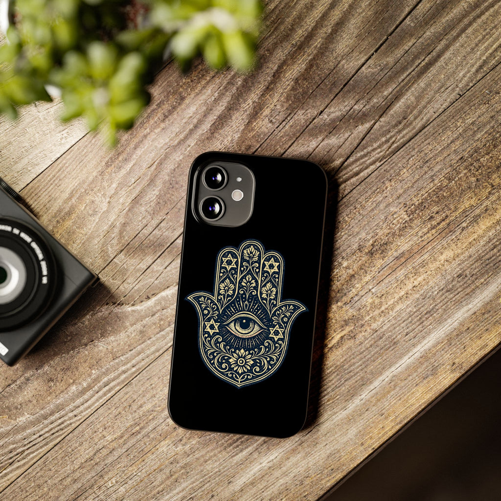Hamsa Eye Slim Phone Case — Protective Spiritual Hand Design