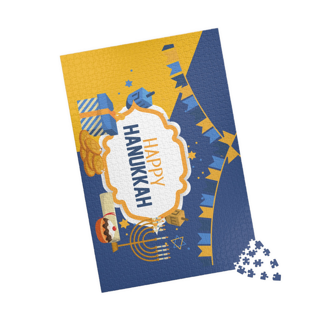 Happy Hanukkah Jigsaw Puzzle — Festive 110/252/520/1014-Piece Holiday Puzzle