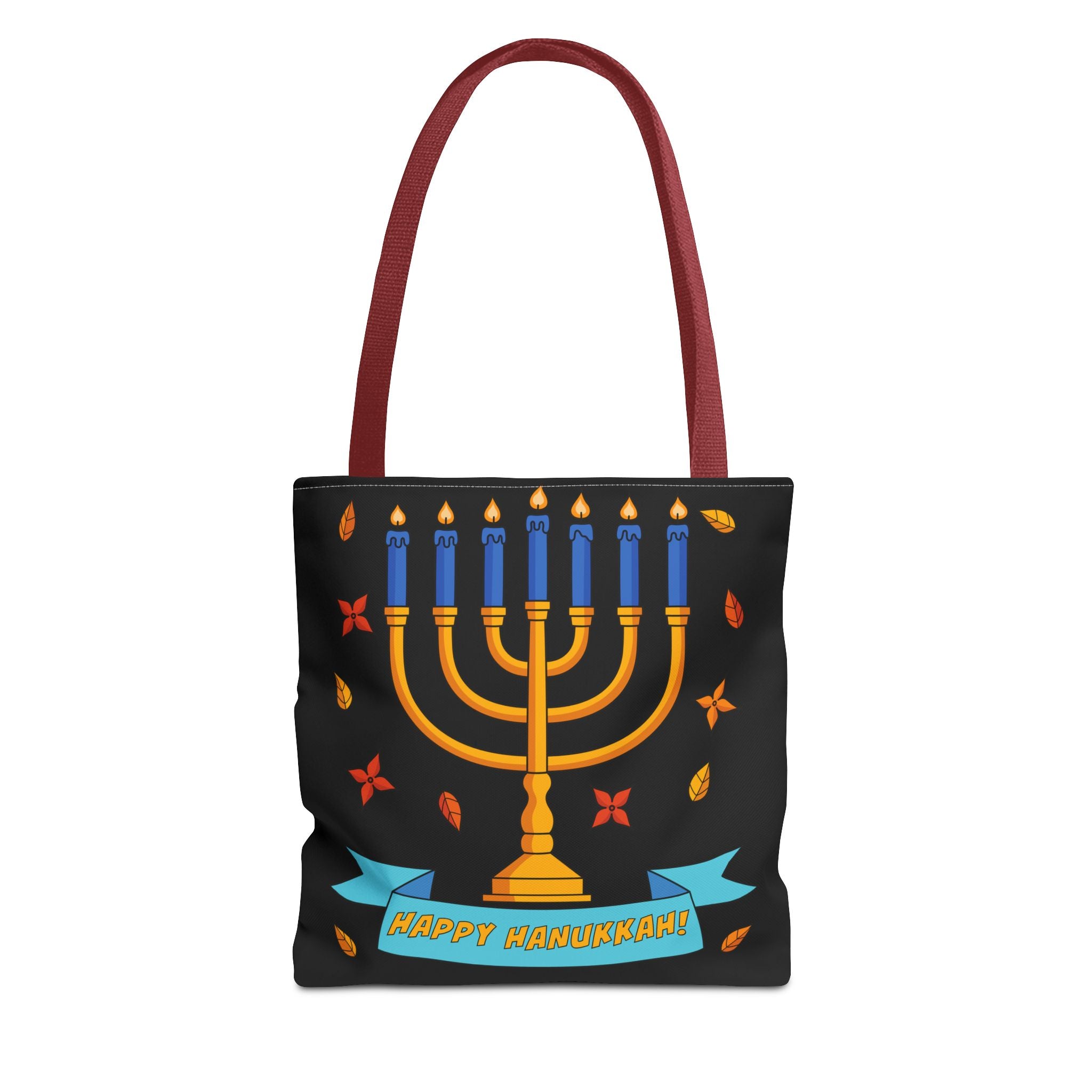 Hanukkah Menorah Tote Bag – "Happy Hanukkah" Holiday Gift Tote