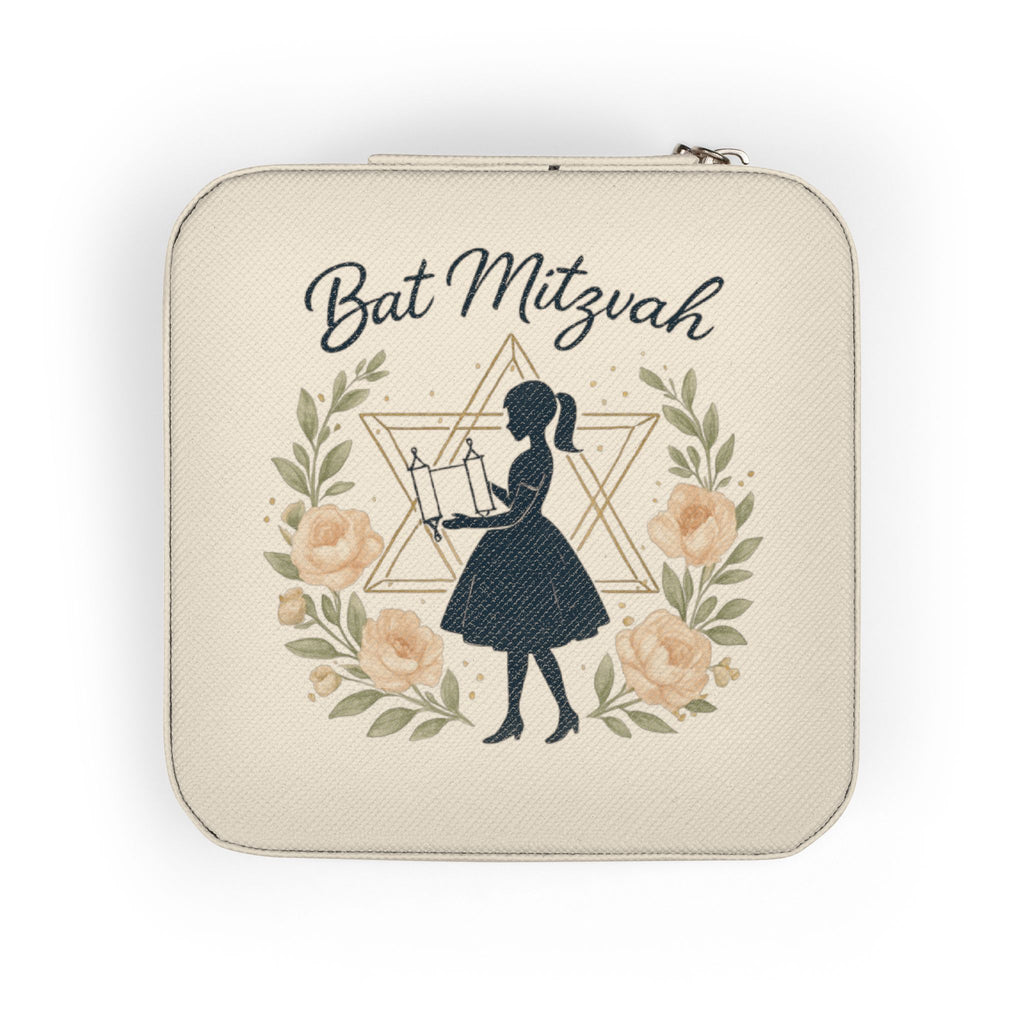 Bat Mitzvah Jewelry Travel Case – Compact Pink Keepsake Organizer