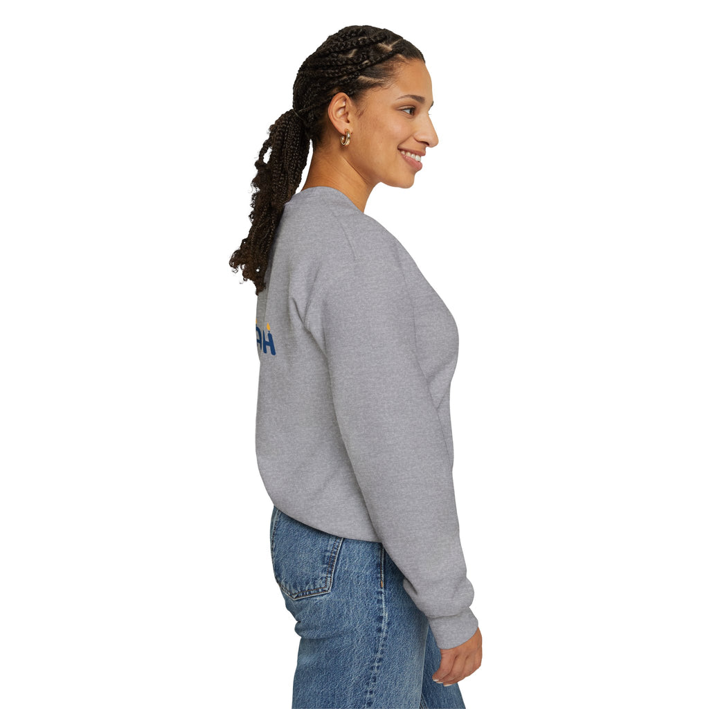 Hanukkah Crewneck Sweatshirt — Menorah, Dreidel & ‘Happy Hanukkah’ Holiday Sweater