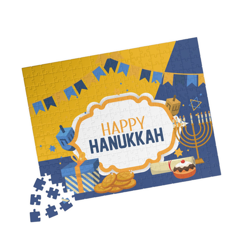 Happy Hanukkah Jigsaw Puzzle — Festive 110/252/520/1014-Piece Holiday Puzzle