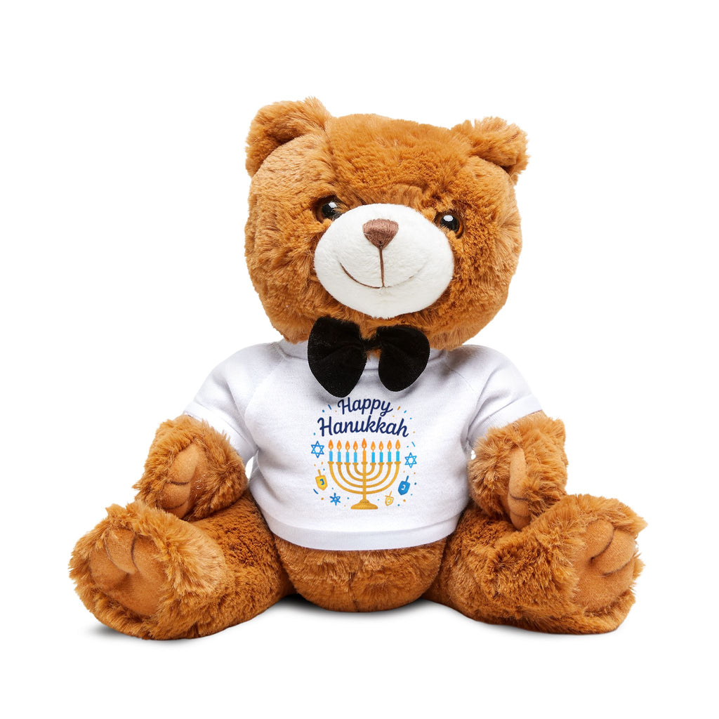 Happy Hanukkah Teddy Bear with T-Shirt — Plush Holiday Gift for Kids