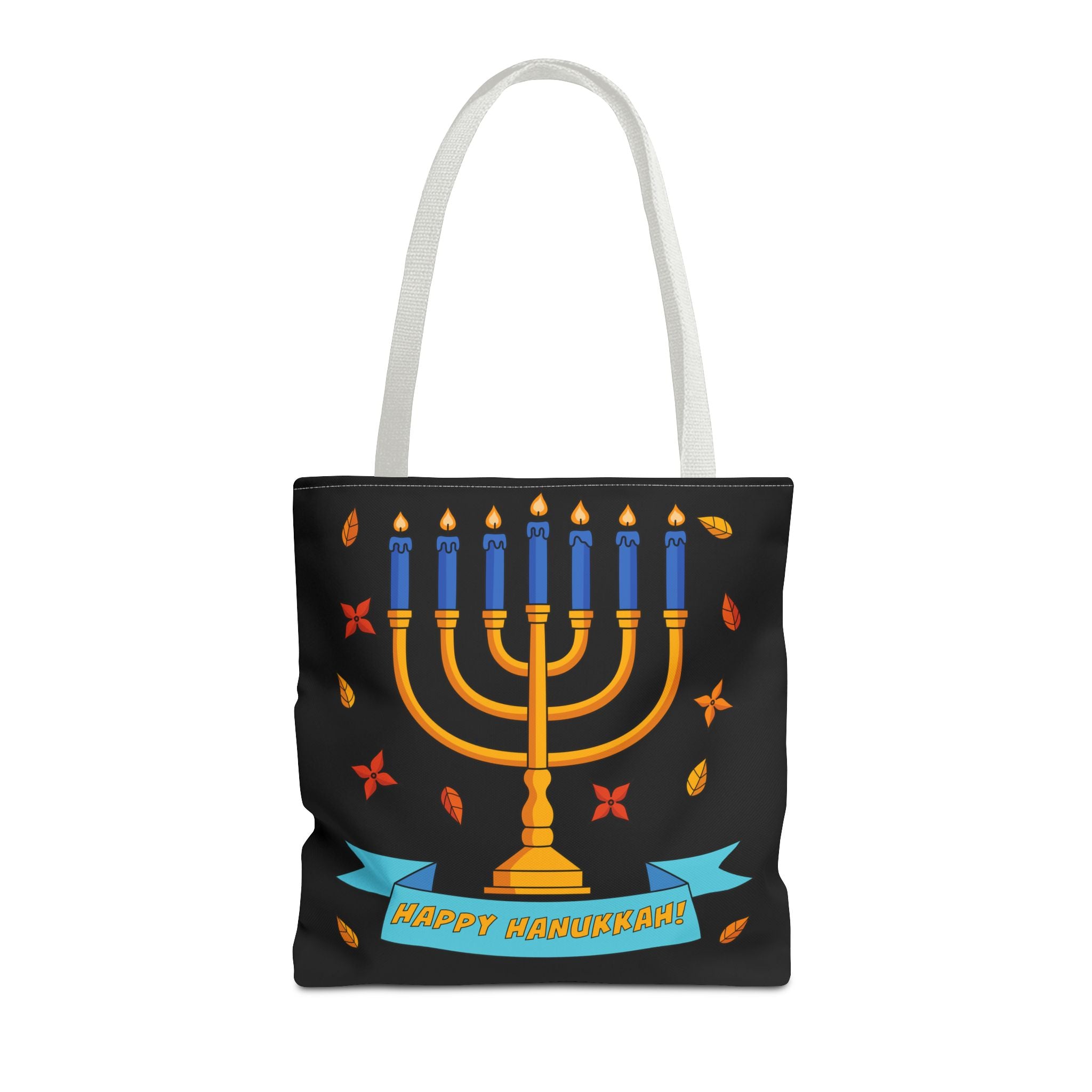 Hanukkah Menorah Tote Bag – "Happy Hanukkah" Holiday Gift Tote