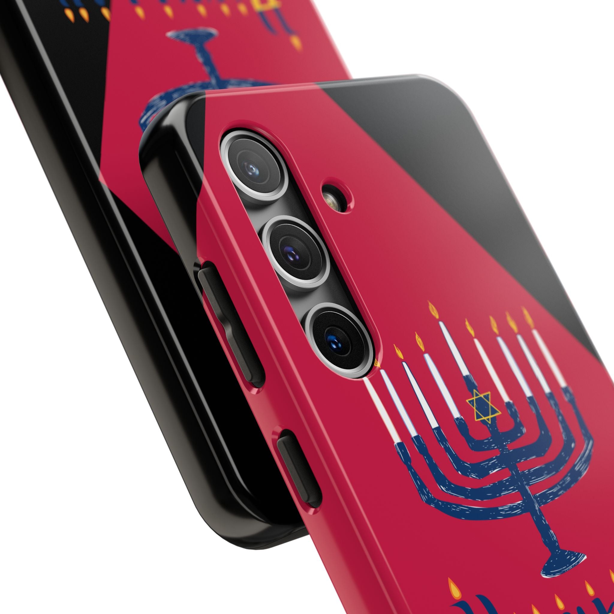Hanukkah Menorah Tough Phone Case — Protective Holiday Phone Cover