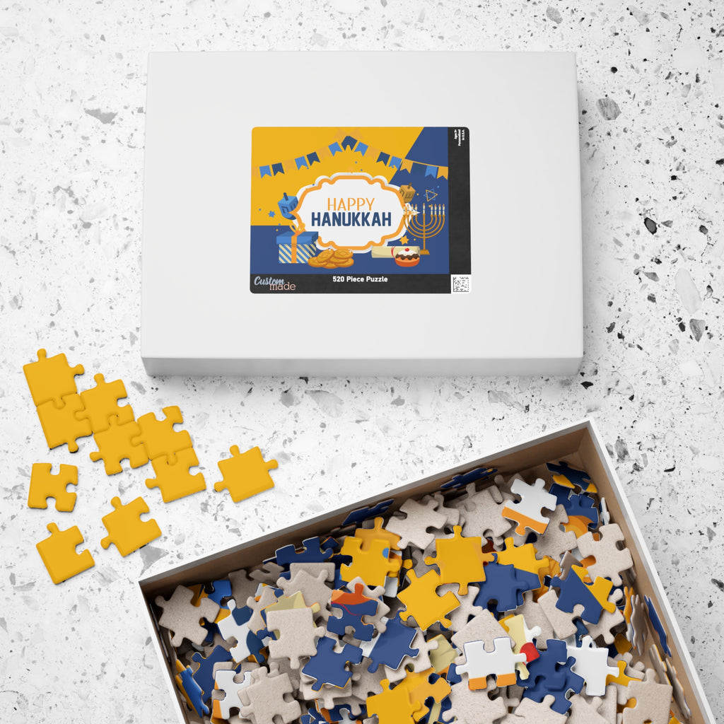 Happy Hanukkah Jigsaw Puzzle — Festive 110/252/520/1014-Piece Holiday Puzzle