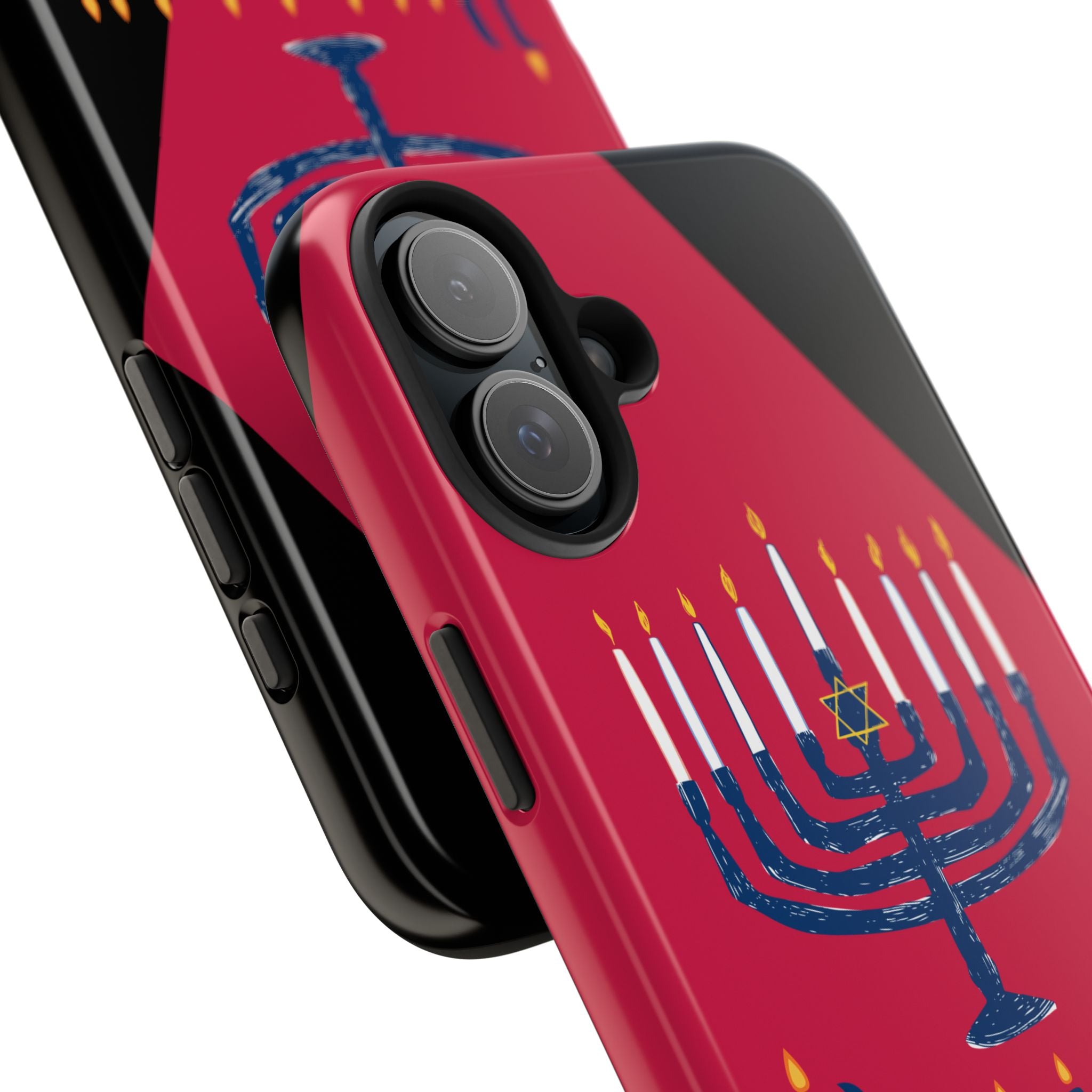 Hanukkah Menorah Tough Phone Case — Protective Holiday Phone Cover