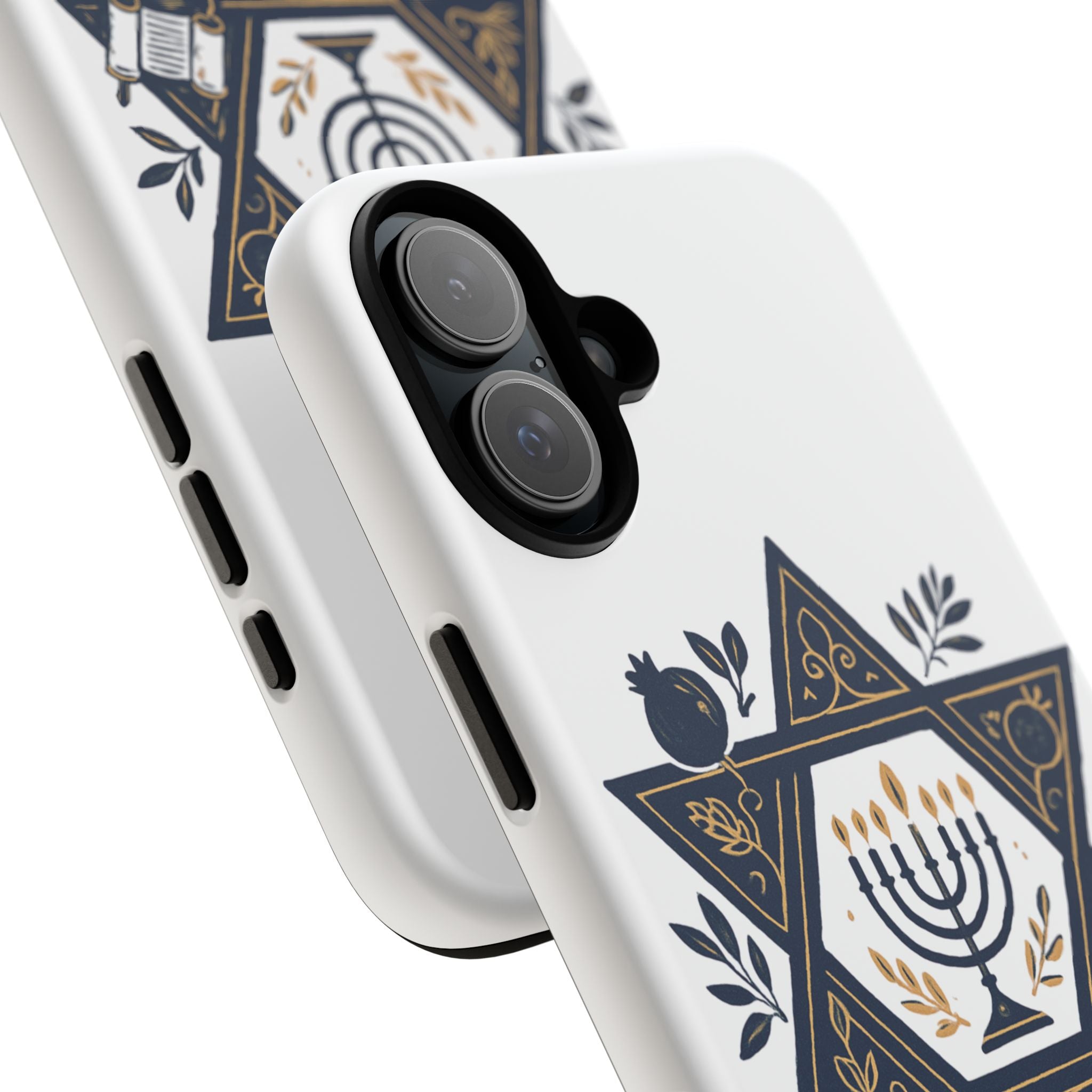Jewish Star of David Menorah Phone Case — Jewish Hanukkah Symbol Protective Cover