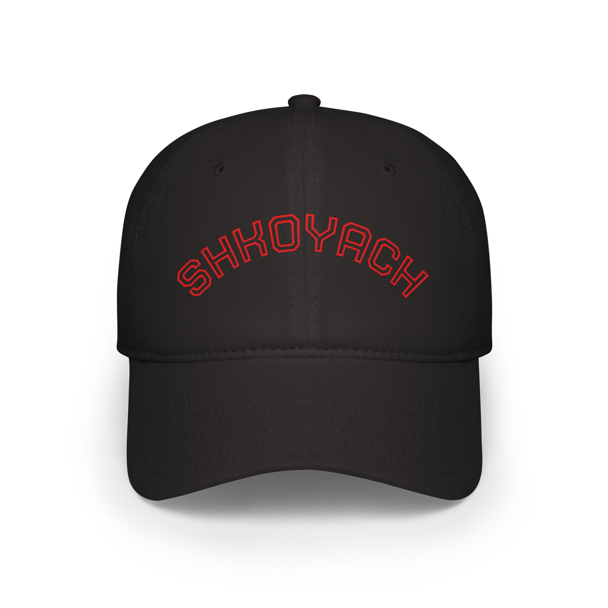 Black cap with red text 'SHKOVICH' on a white background