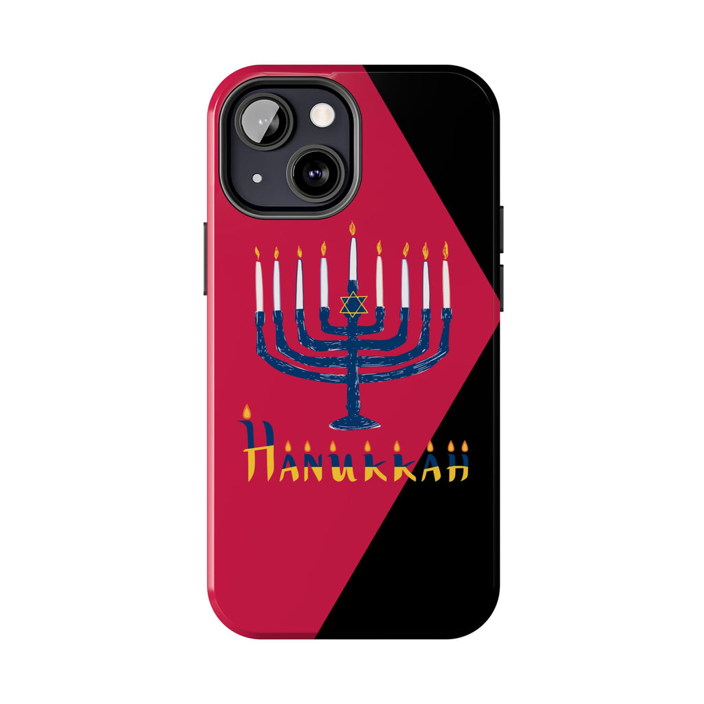 Hanukkah Menorah Tough Phone Case — Protective Holiday Phone Cover