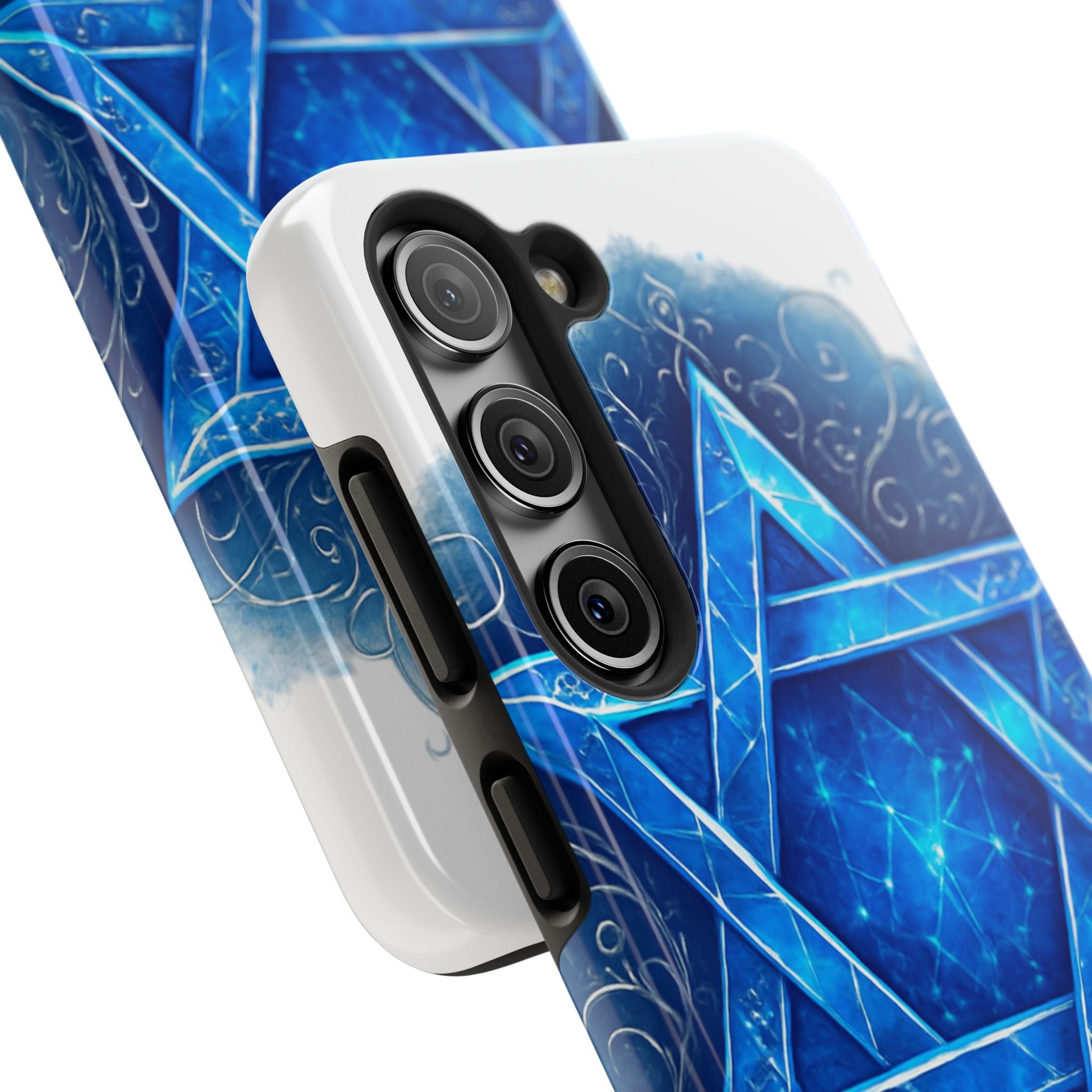 Jewish Star of David Blue Watercolor Tough Phone Case — Protective Jewish Symbol Phone Cover