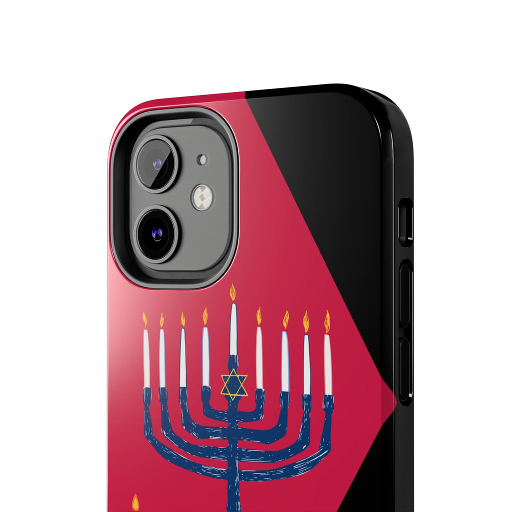 Hanukkah Menorah Tough Phone Case — Protective Holiday Phone Cover
