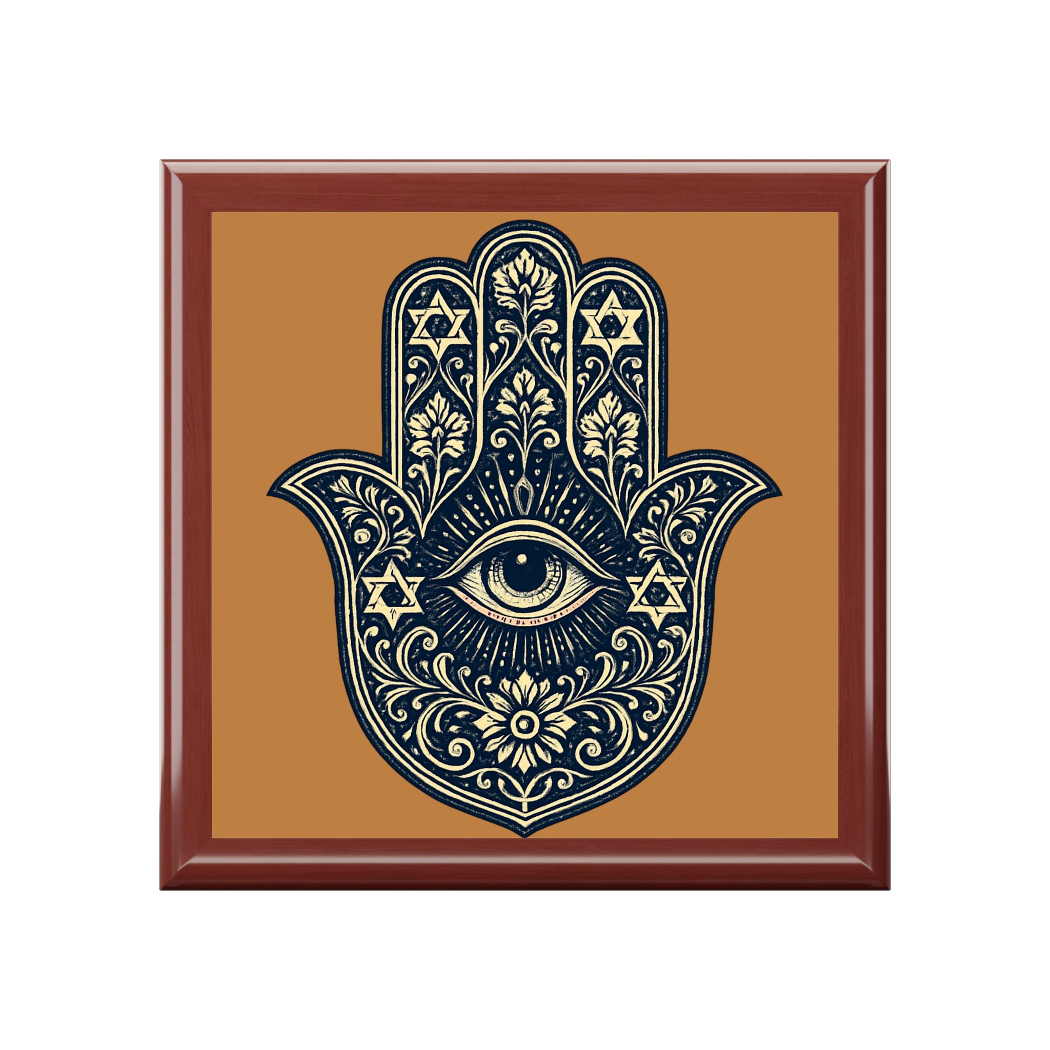 Hamsa Hand Jewelry Box – Protective Evil Eye Trinket Organizer