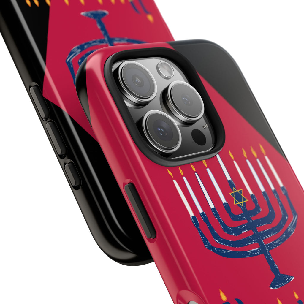 Hanukkah Menorah Tough Phone Case — Protective Holiday Phone Cover