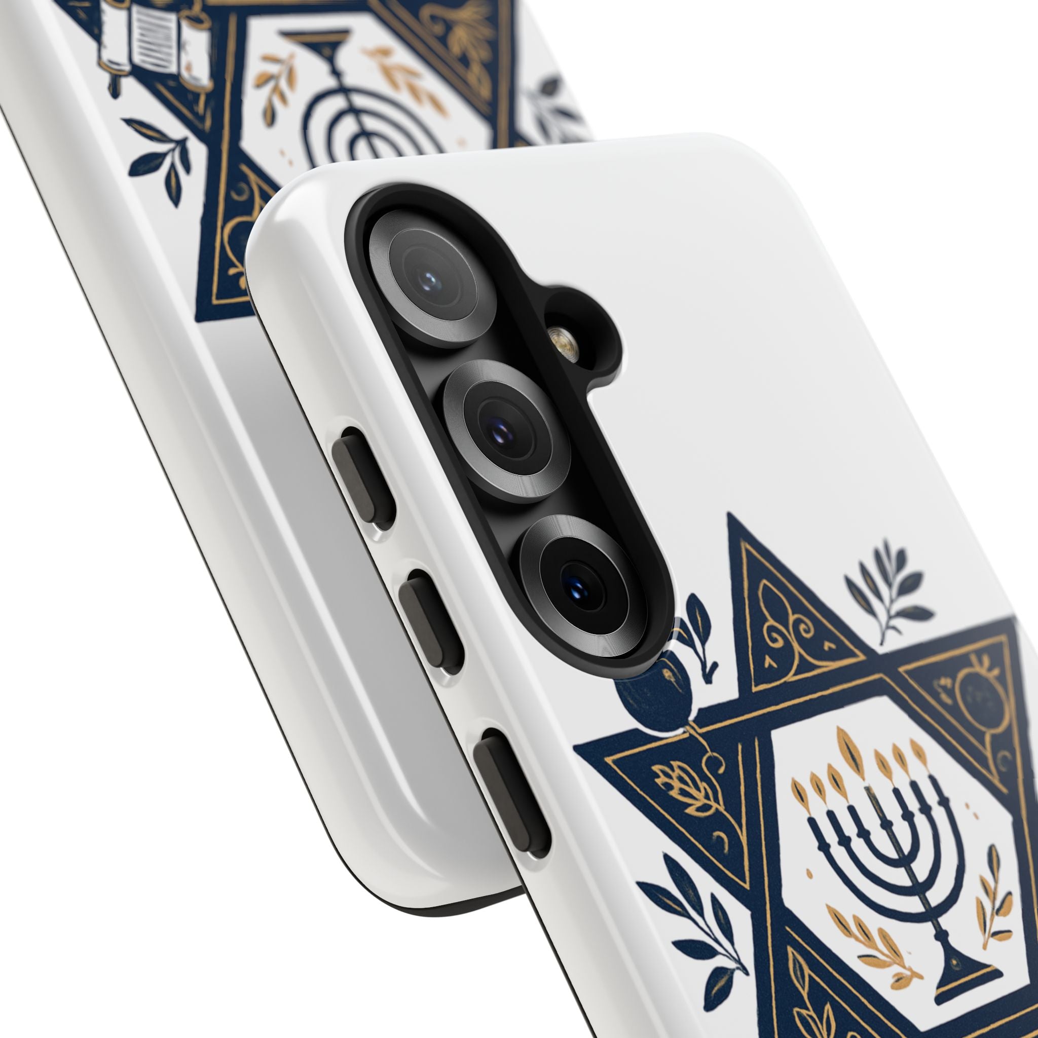 Jewish Star of David Menorah Phone Case — Jewish Hanukkah Symbol Protective Cover