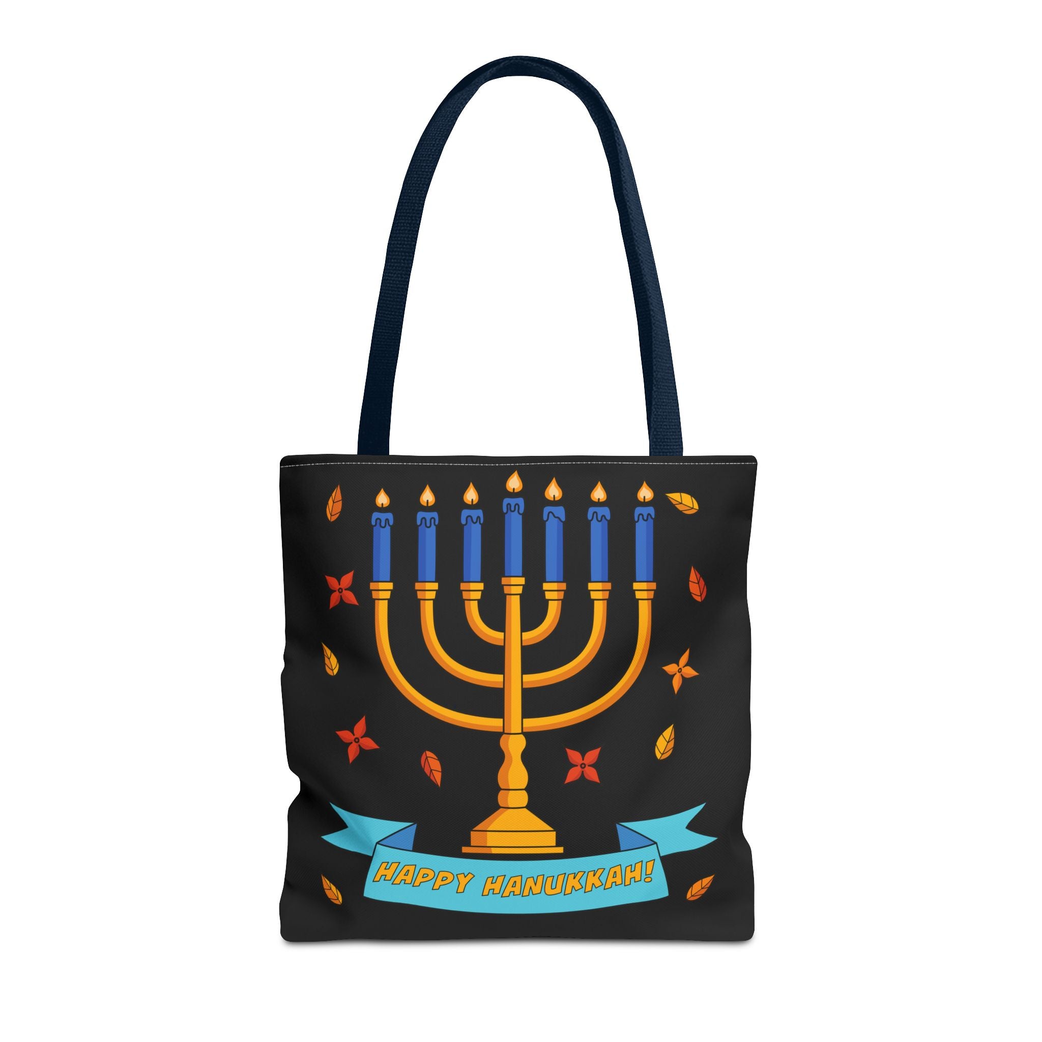 Hanukkah Menorah Tote Bag – "Happy Hanukkah" Holiday Gift Tote
