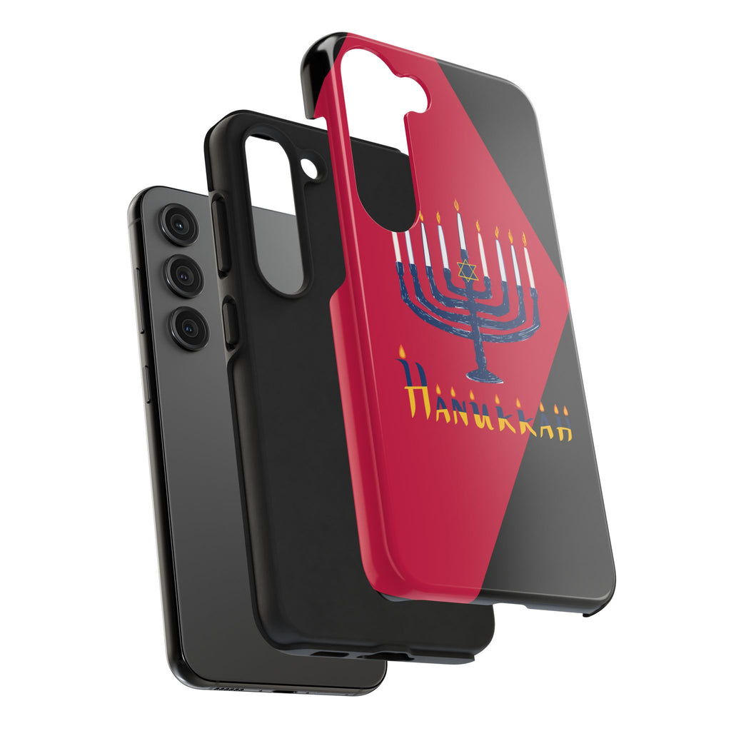 Hanukkah Menorah Tough Phone Case — Protective Holiday Phone Cover