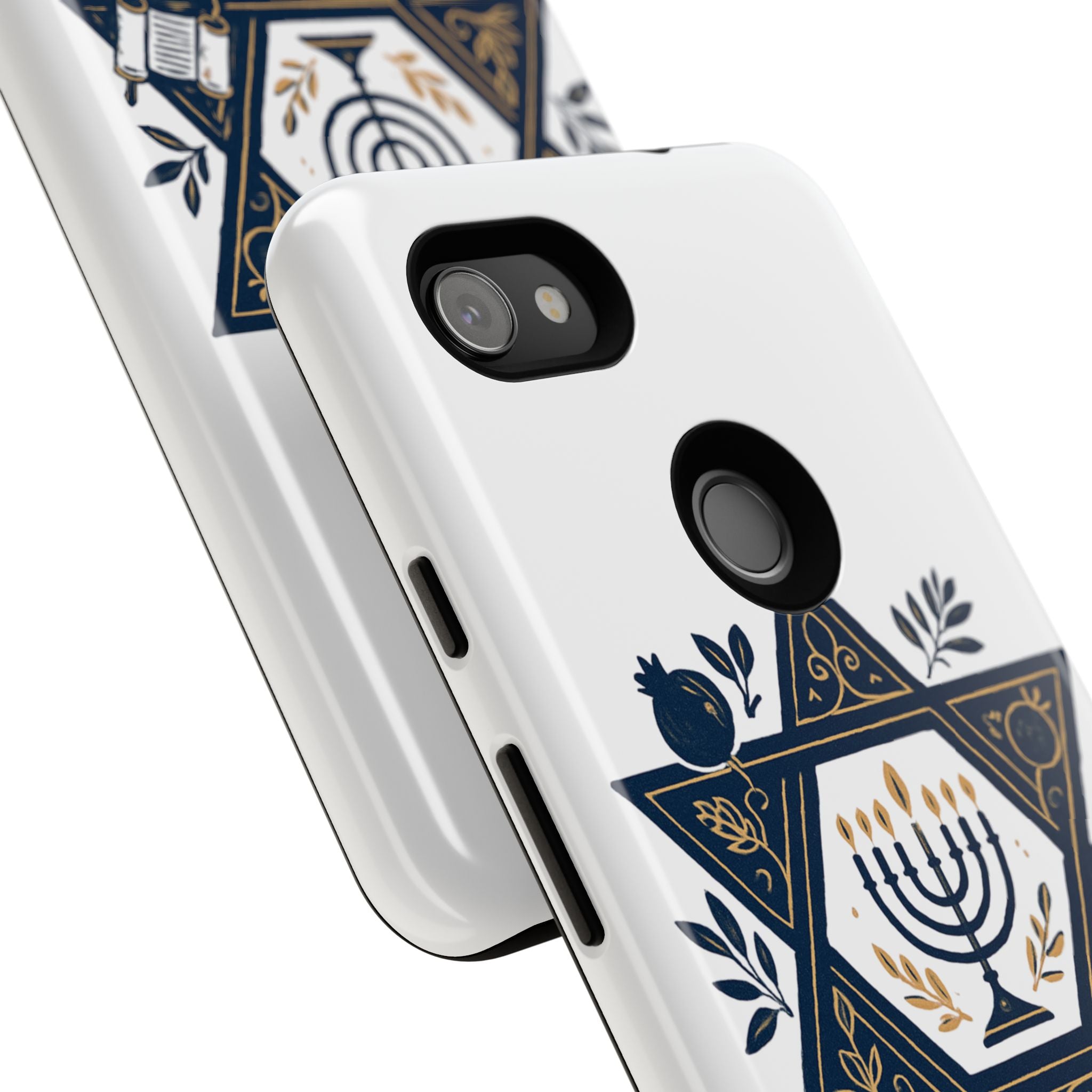 Jewish Star of David Menorah Phone Case — Jewish Hanukkah Symbol Protective Cover