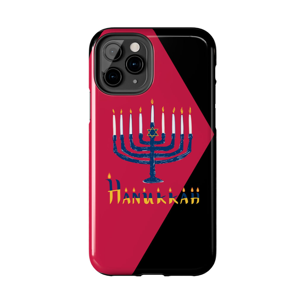 Hanukkah Menorah Tough Phone Case — Protective Holiday Phone Cover
