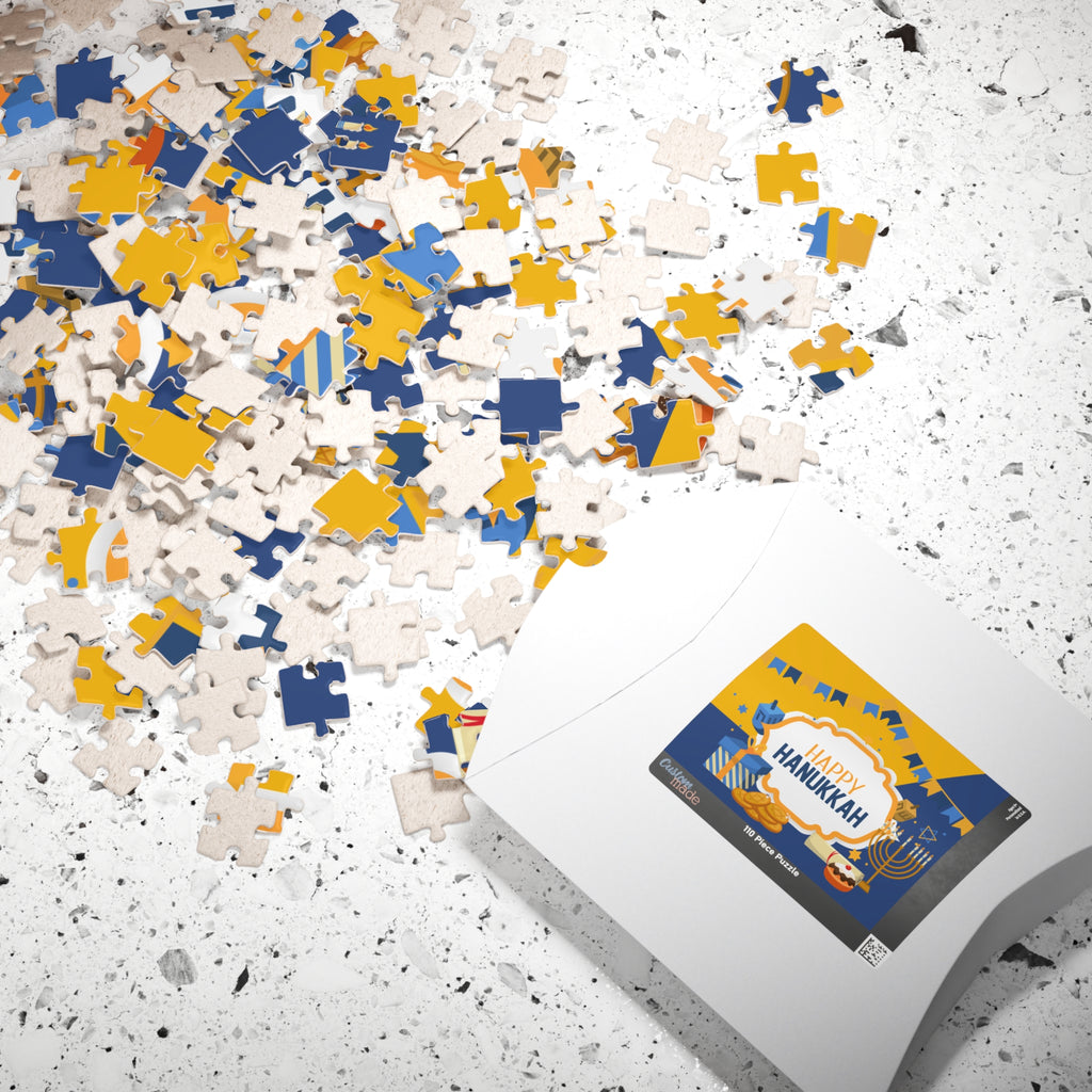 Happy Hanukkah Jigsaw Puzzle — Festive 110/252/520/1014-Piece Holiday Puzzle