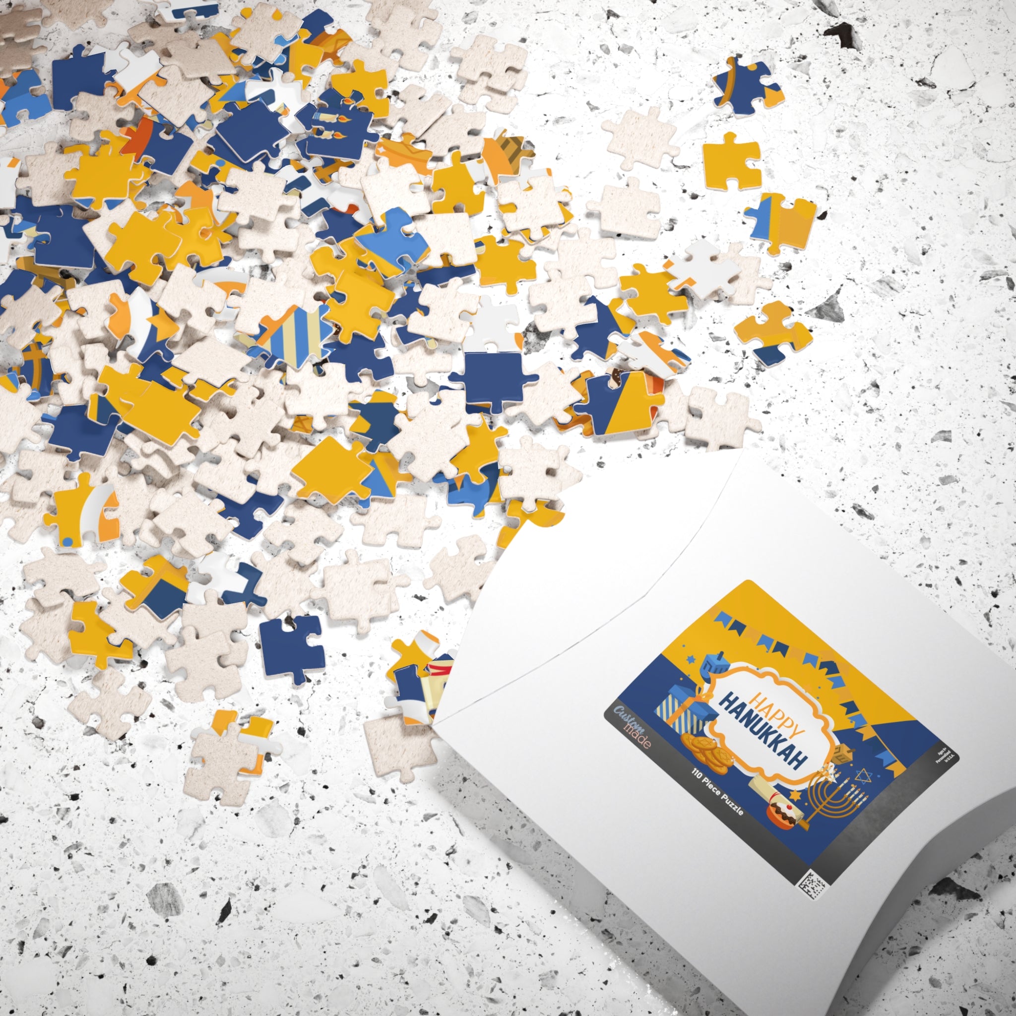 Happy Hanukkah Jigsaw Puzzle — Festive 110/252/520/1014-Piece Holiday Puzzle