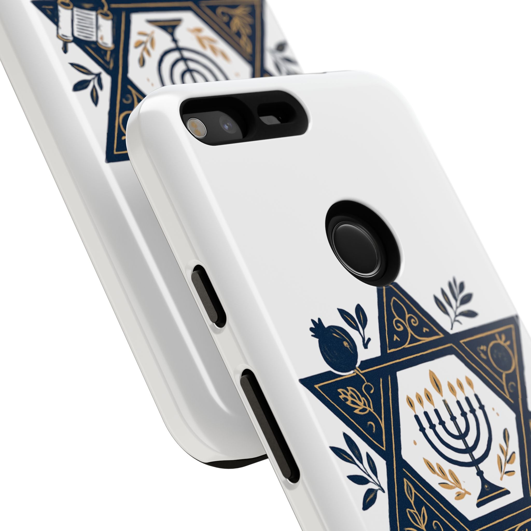 Jewish Star of David Menorah Phone Case — Jewish Hanukkah Symbol Protective Cover