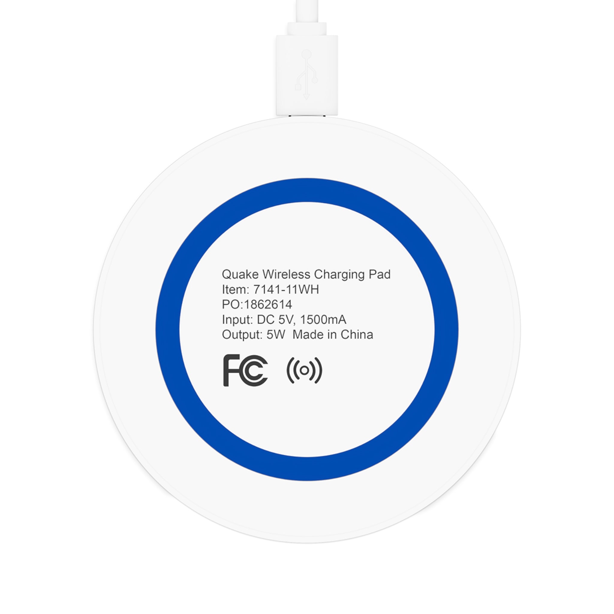 Wireless Charging Pad — Blue Star of David with Chai Symbol
