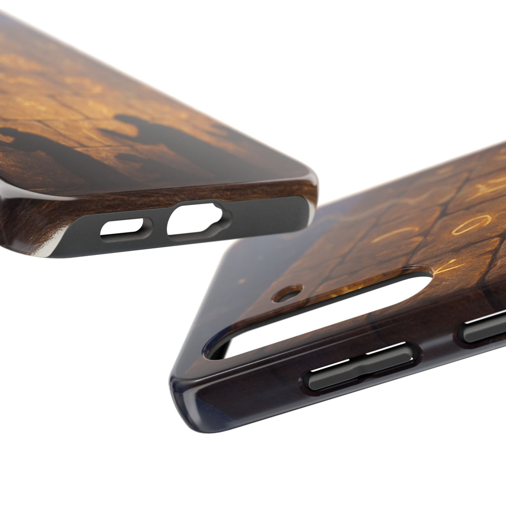 Jewish western Wall Illustration Phone Case — Prayer Silhouettes, Jerusalem Religious Art