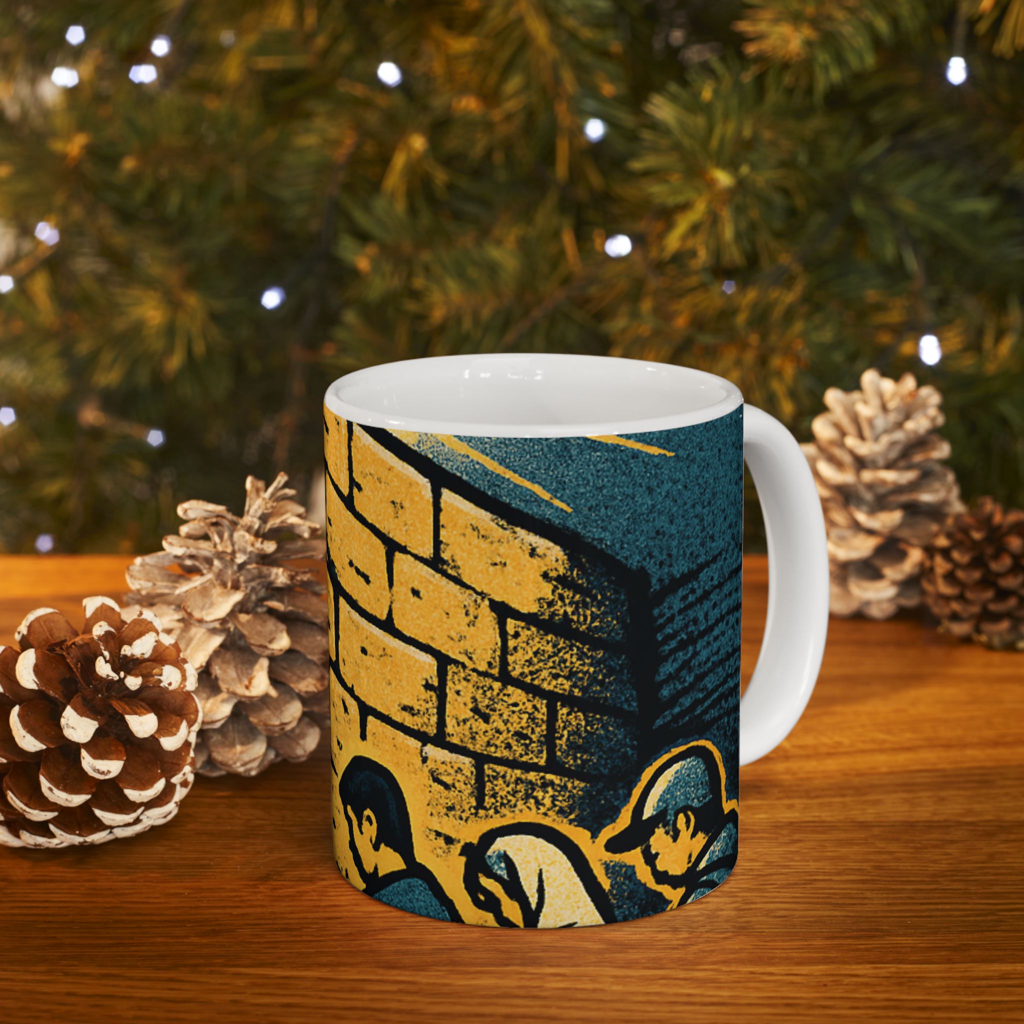 Western Wall Ceramic Mug — Jewish Jerusalem Kotel Design (11oz & 15oz)
