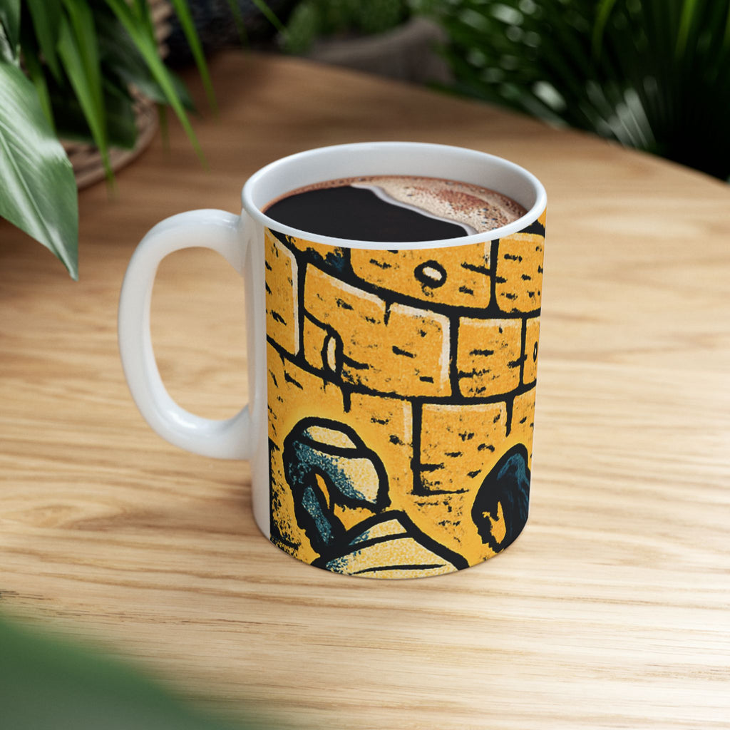 Western Wall Ceramic Mug — Jewish Jerusalem Kotel Design (11oz & 15oz)