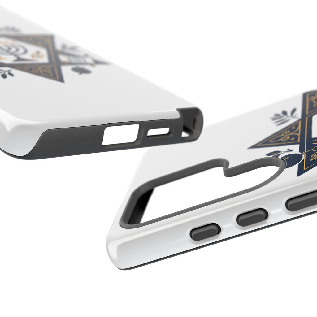 Jewish Star of David Menorah Phone Case — Jewish Hanukkah Symbol Protective Cover