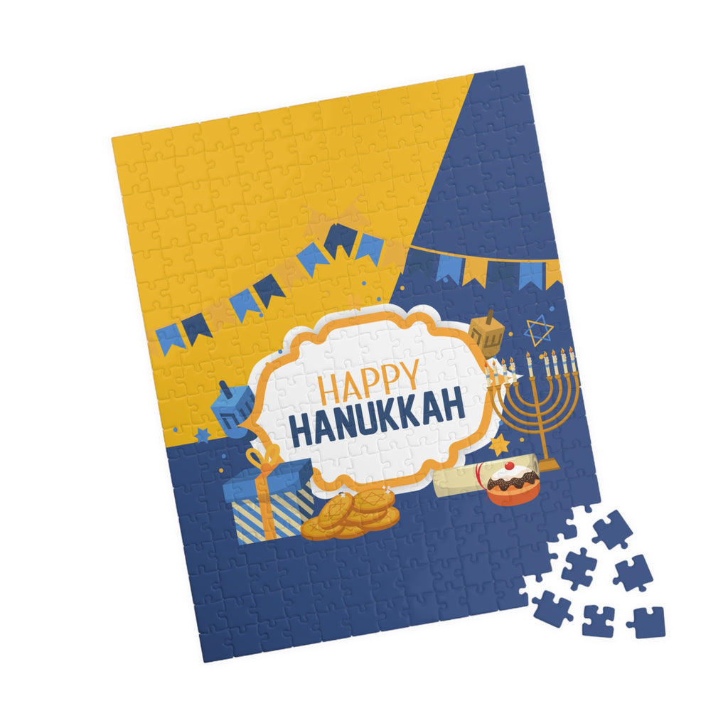 Happy Hanukkah Jigsaw Puzzle — Festive 110/252/520/1014-Piece Holiday Puzzle