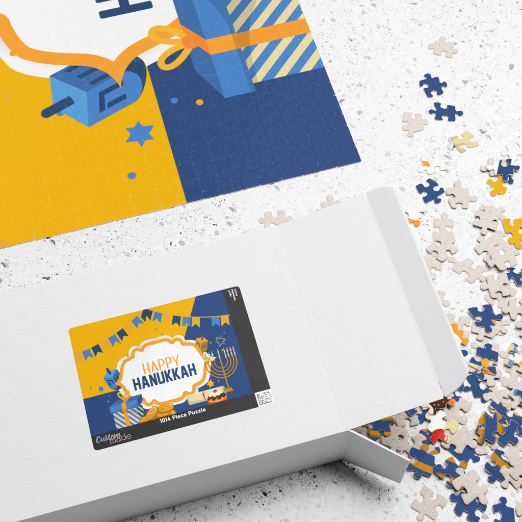 Happy Hanukkah Jigsaw Puzzle — Festive 110/252/520/1014-Piece Holiday Puzzle