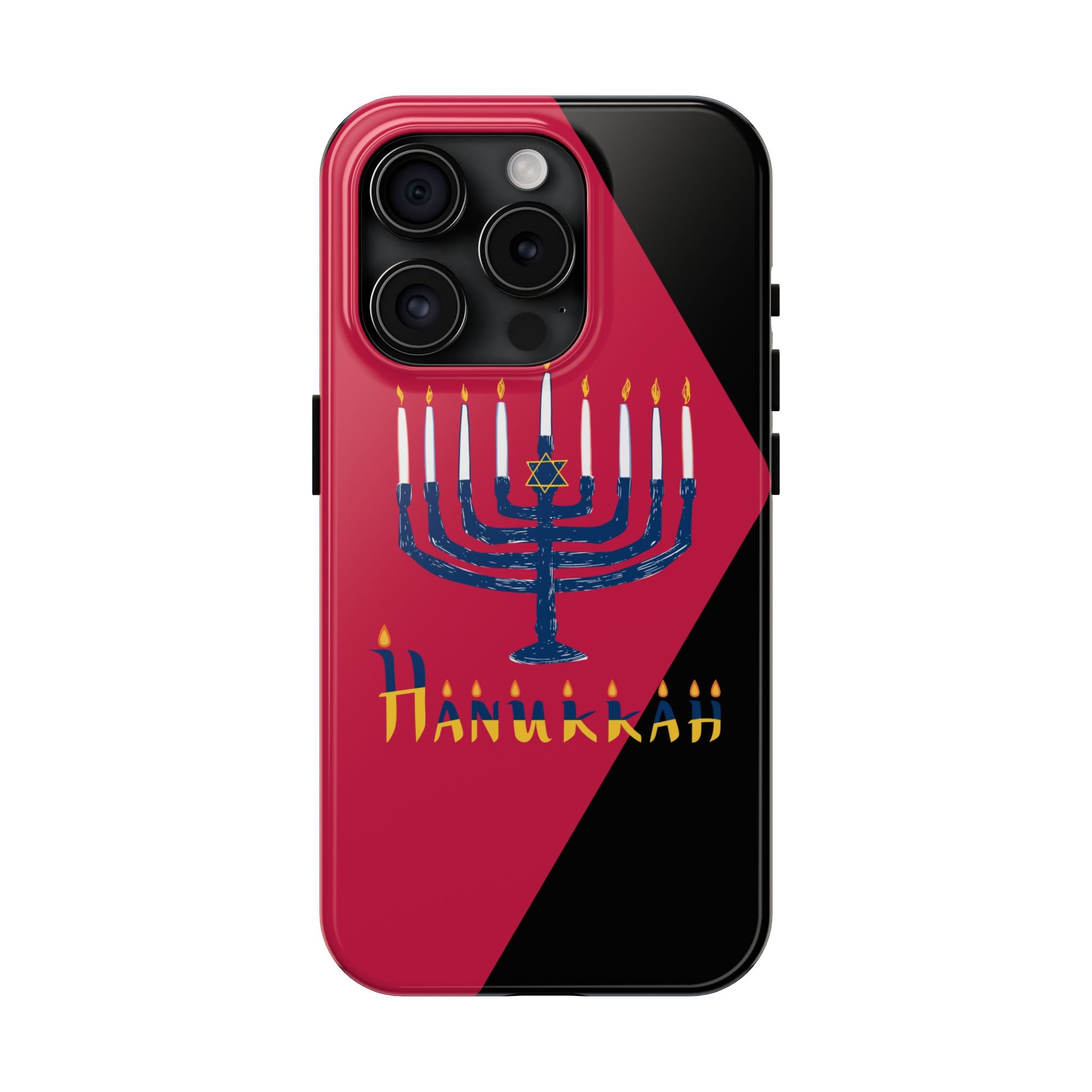 Hanukkah Menorah Tough Phone Case — Protective Holiday Phone Cover